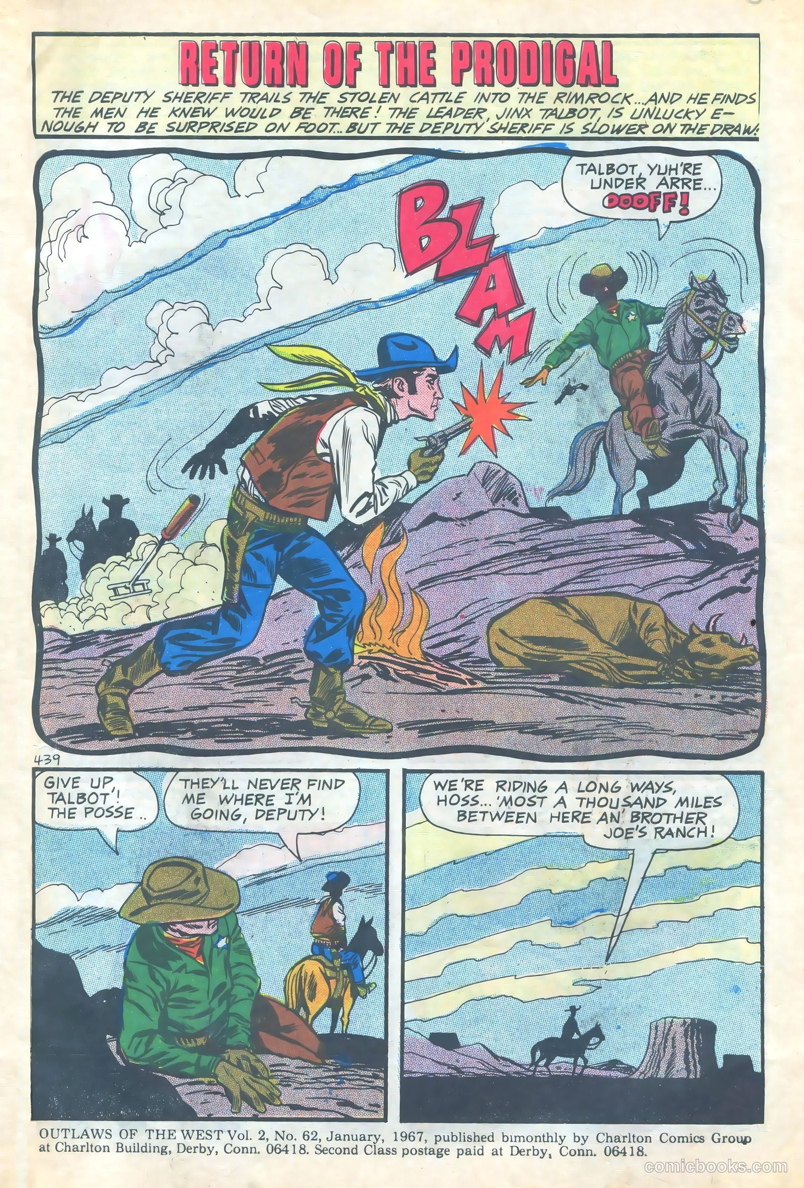 Outlaws of the West #62 (1967) — page 3 of 36