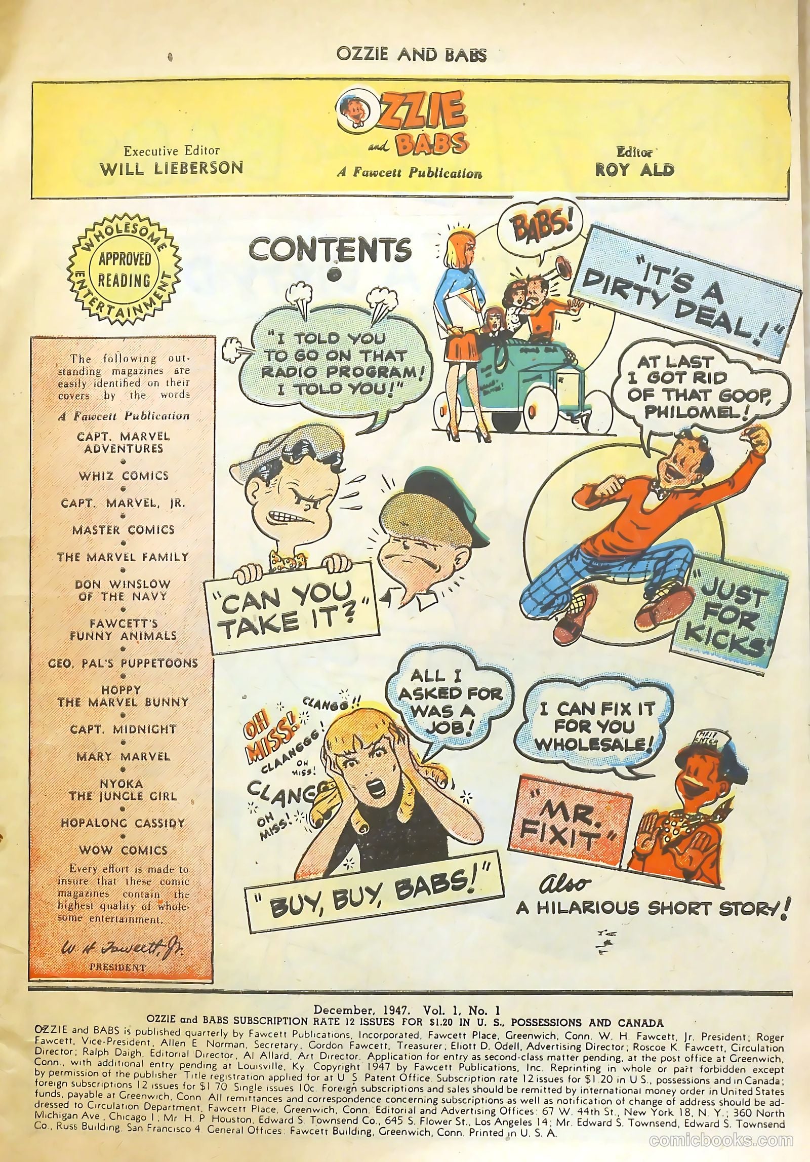 Ozzie and Babs #1 (1947) — page 3 of 52