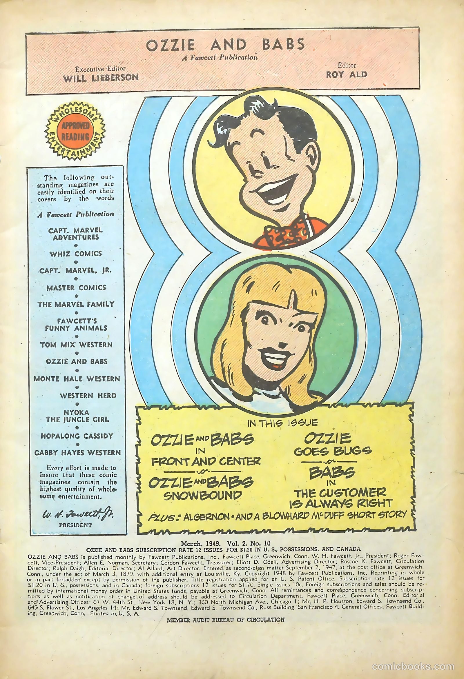 Ozzie and Babs #10 (1949) — page 3 of 52