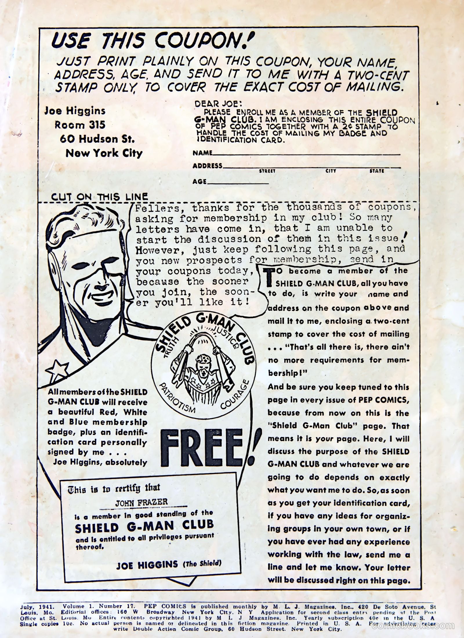 Pep Comics #17 (1941) — page 2 of 68