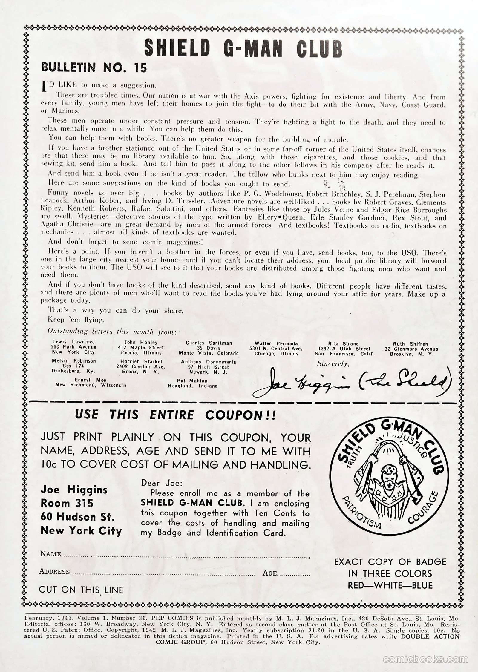 Pep Comics #36 (1943) — page 2 of 68