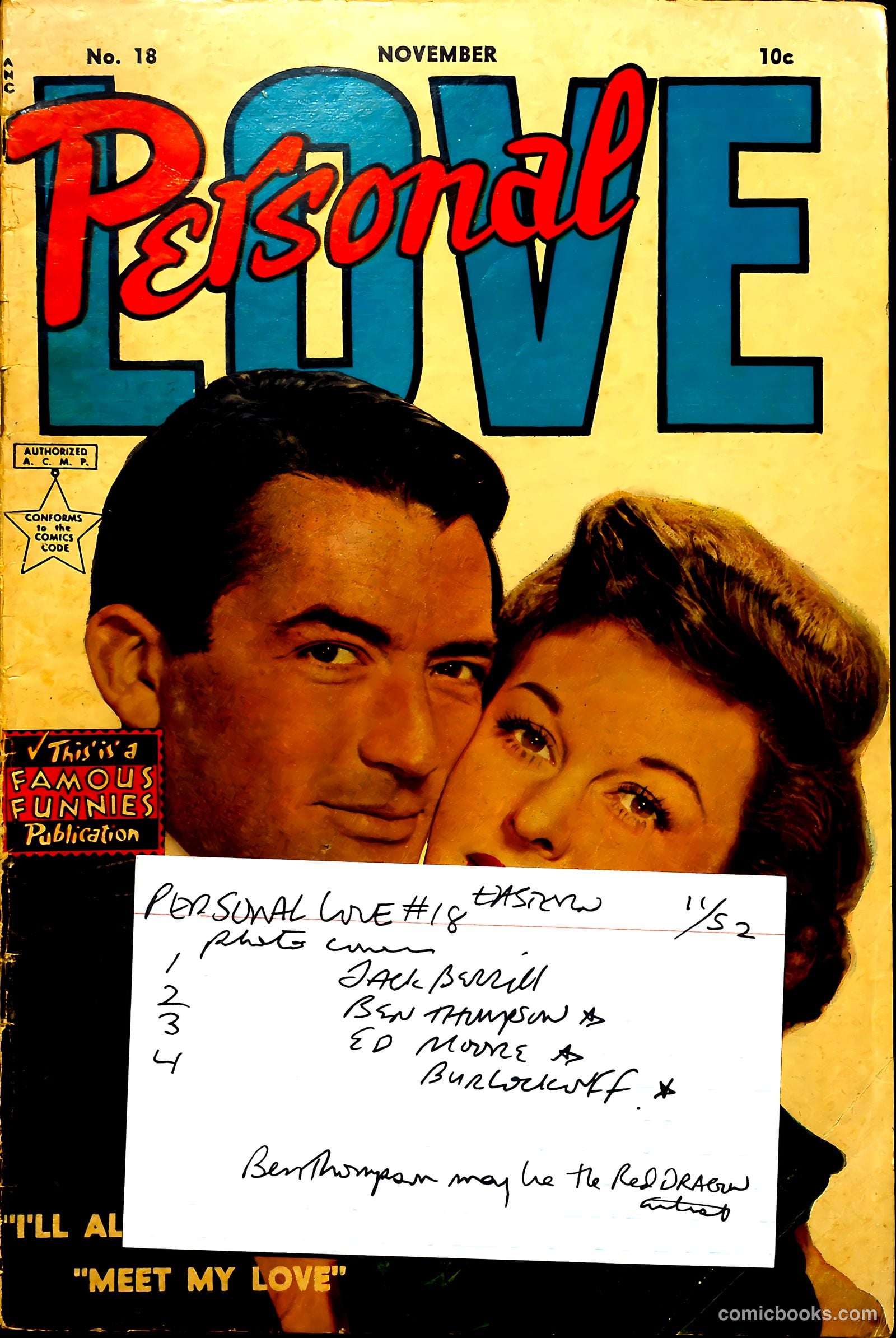Personal Love #18 (1952) — page 37 of 37