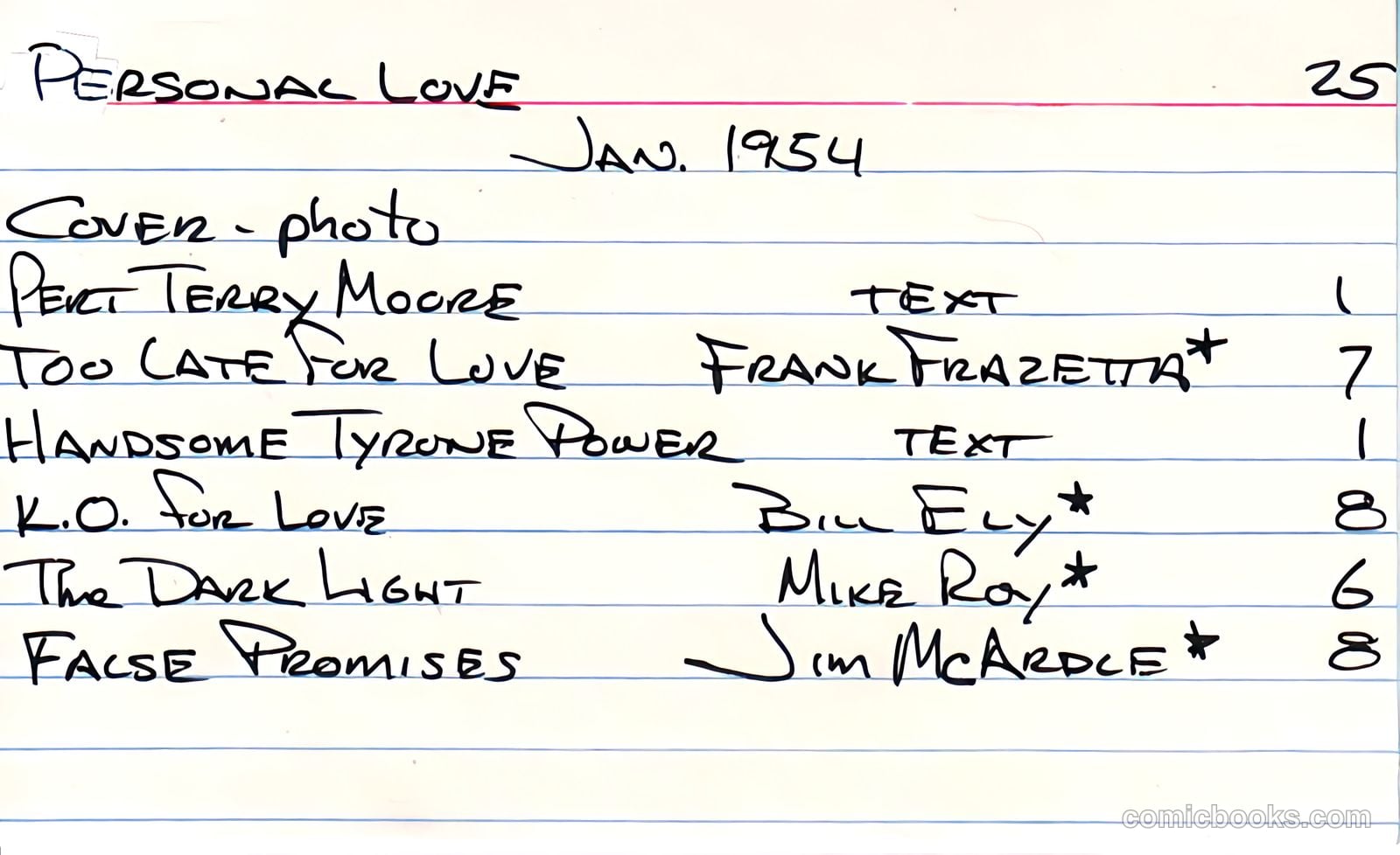 Personal Love #25 (1954) — page 37 of 37