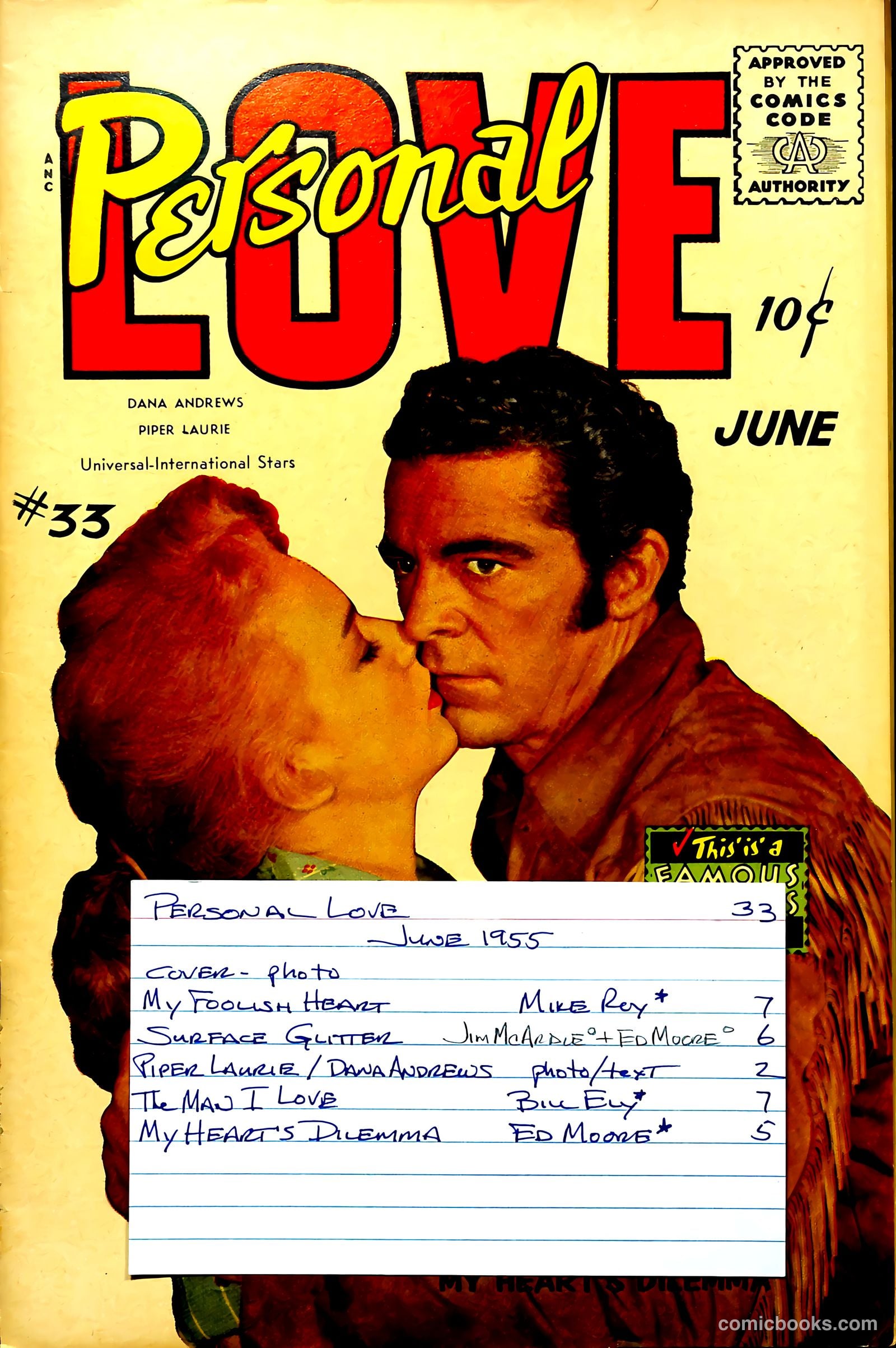 Personal Love #33 (1955) — page 37 of 37