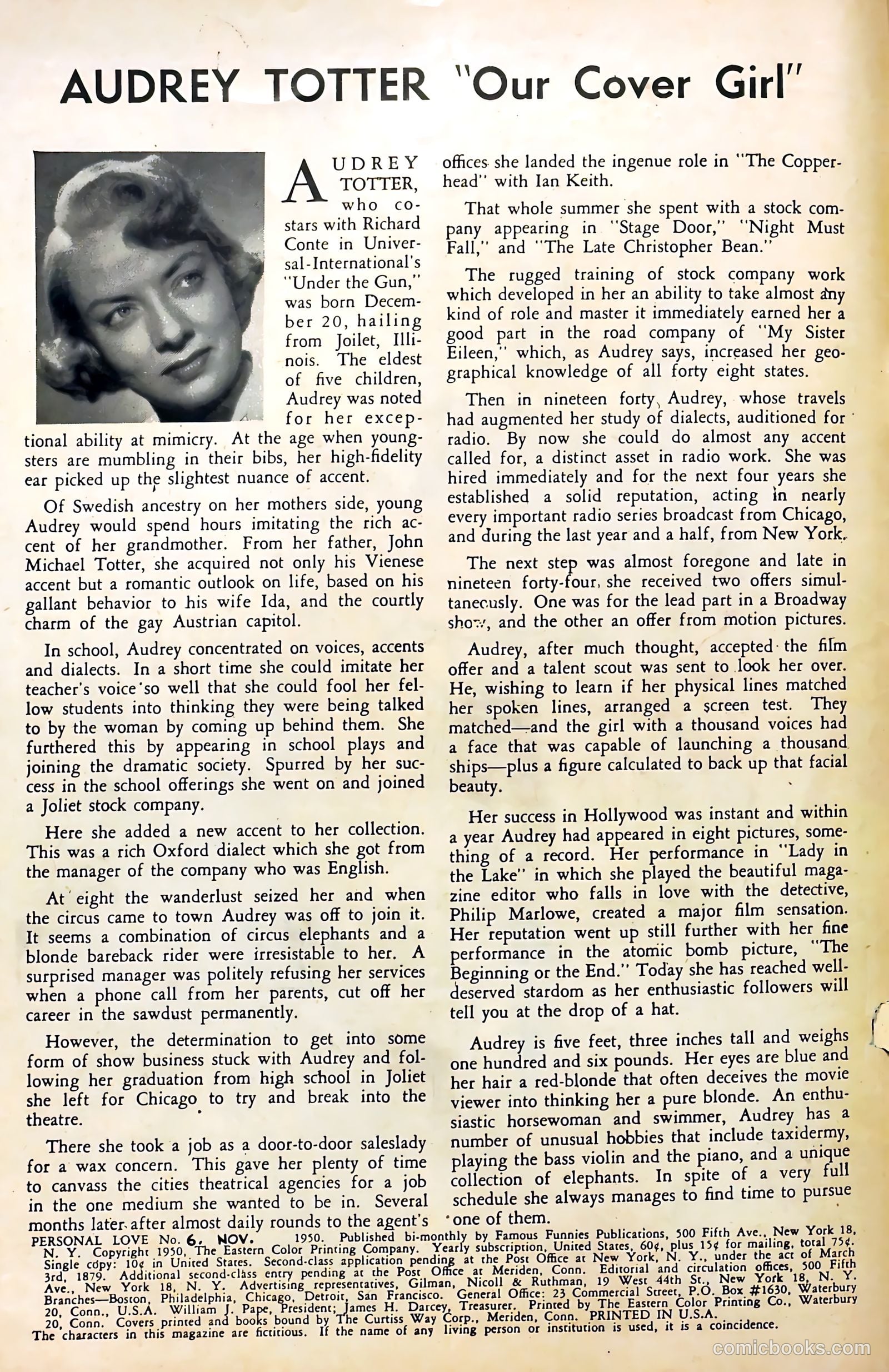 Personal Love #6 (1950) — page 2 of 52