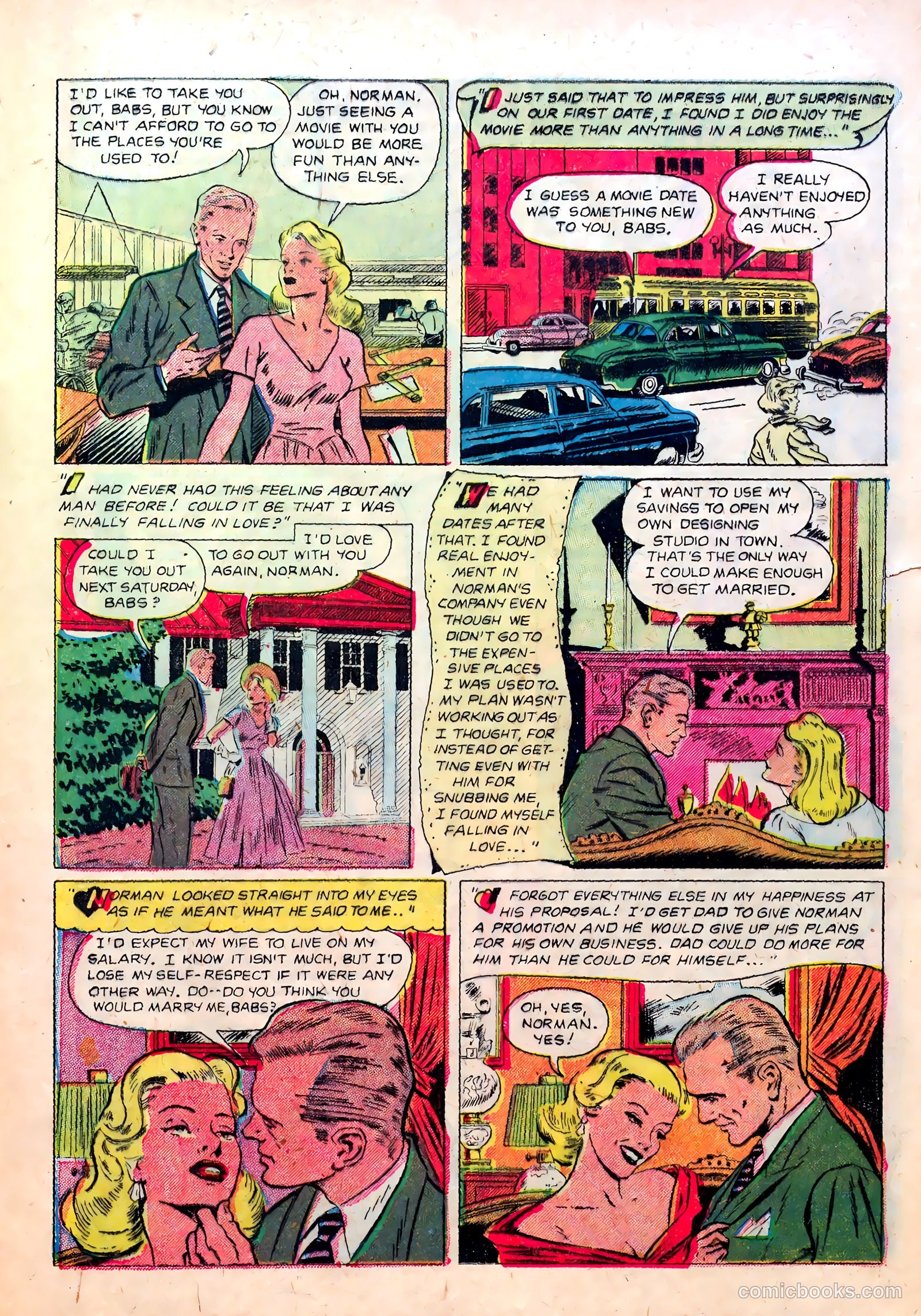 Pictorial Love Stories #1 (1952) — page 13 of 38