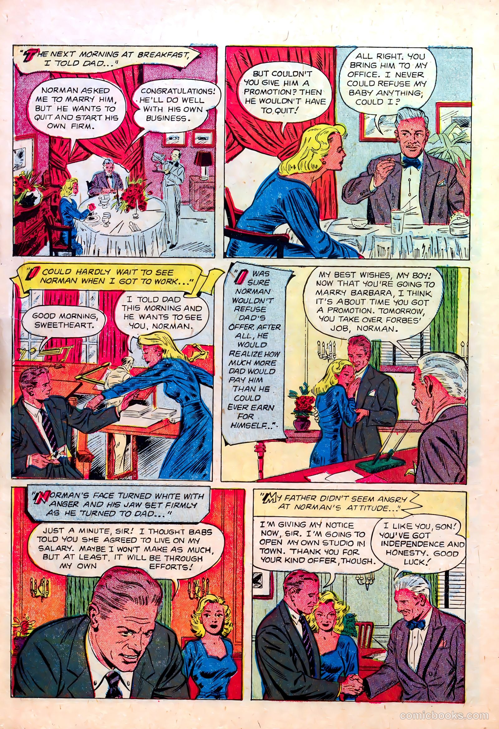 Pictorial Love Stories #1 (1952) — page 14 of 38