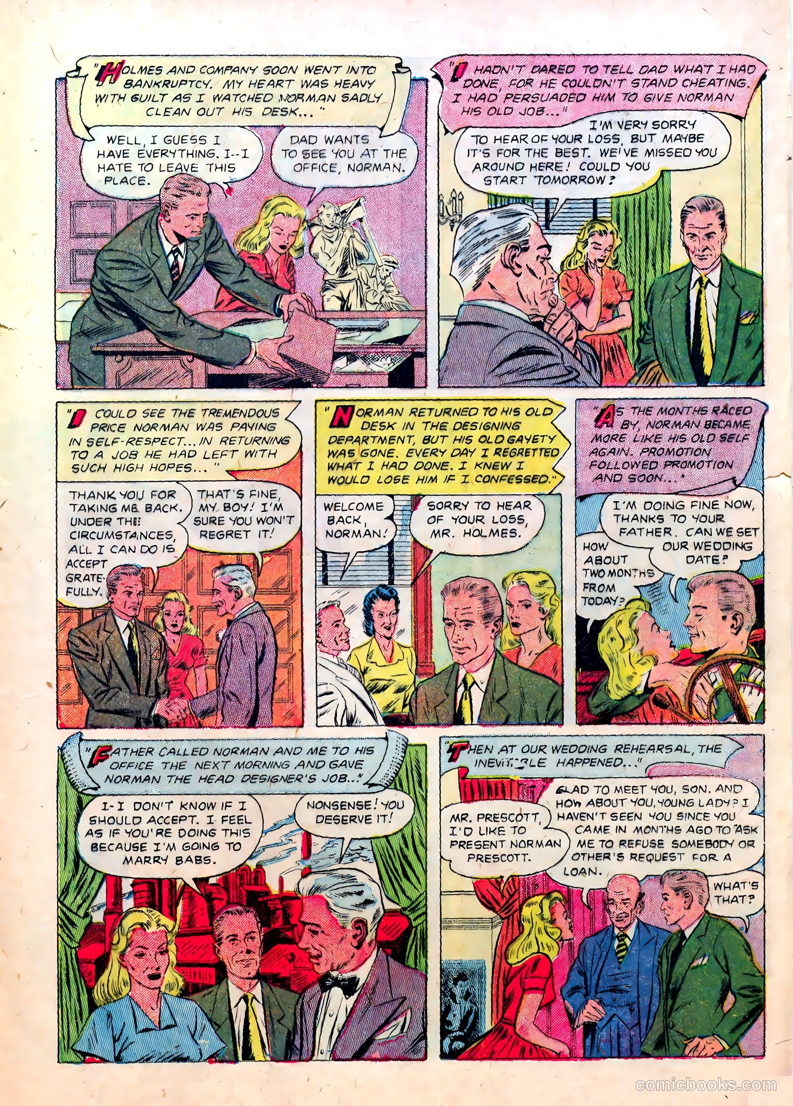 Pictorial Love Stories #1 (1952) — page 17 of 38