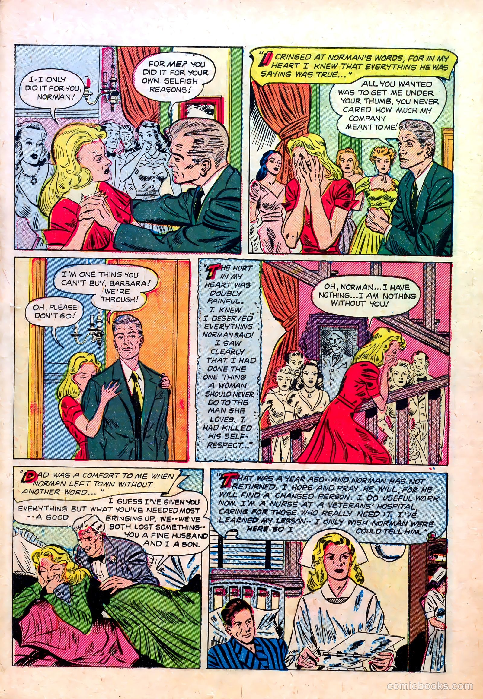 Pictorial Love Stories #1 (1952) — page 18 of 38