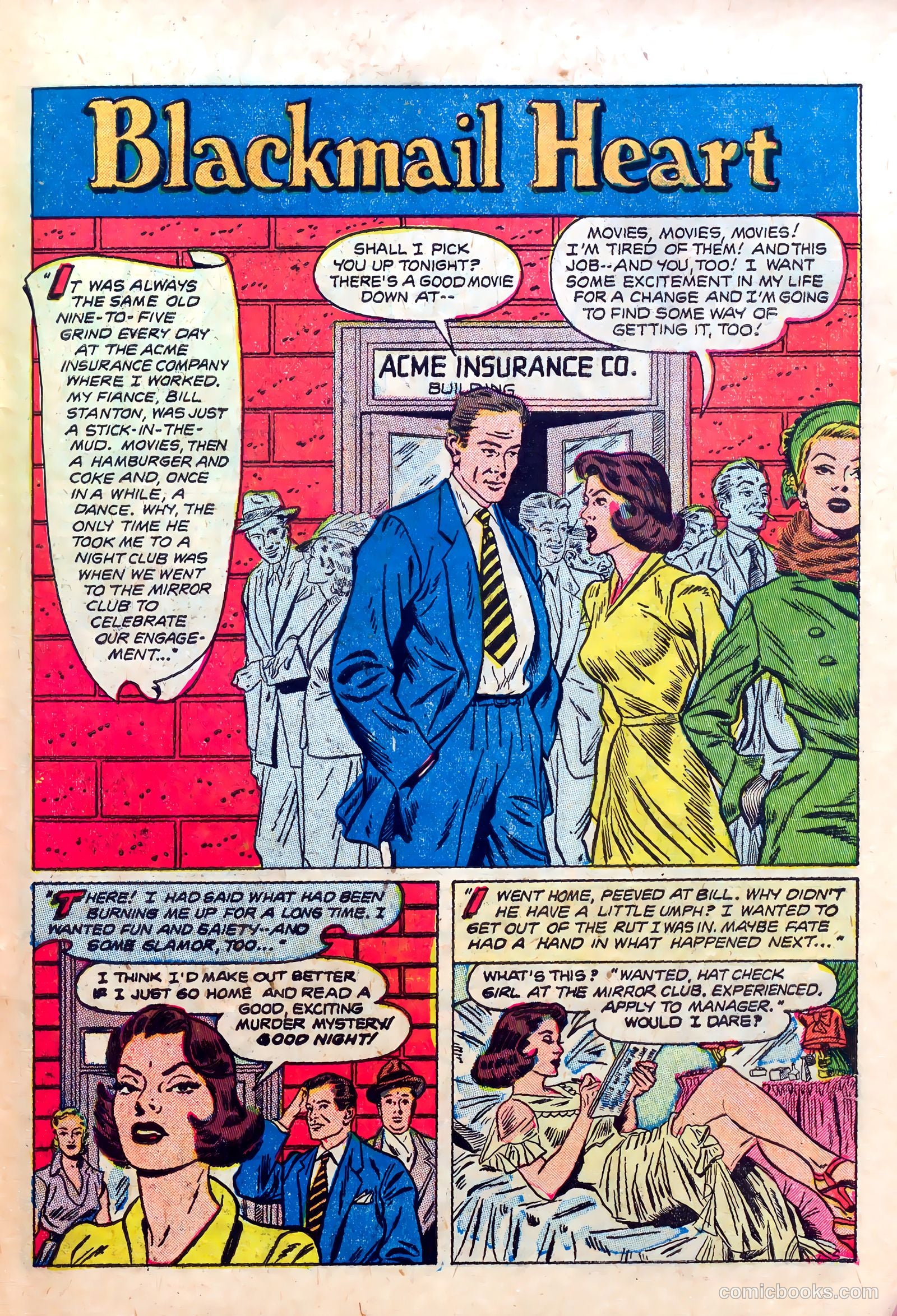Pictorial Love Stories #1 (1952) — page 27 of 38