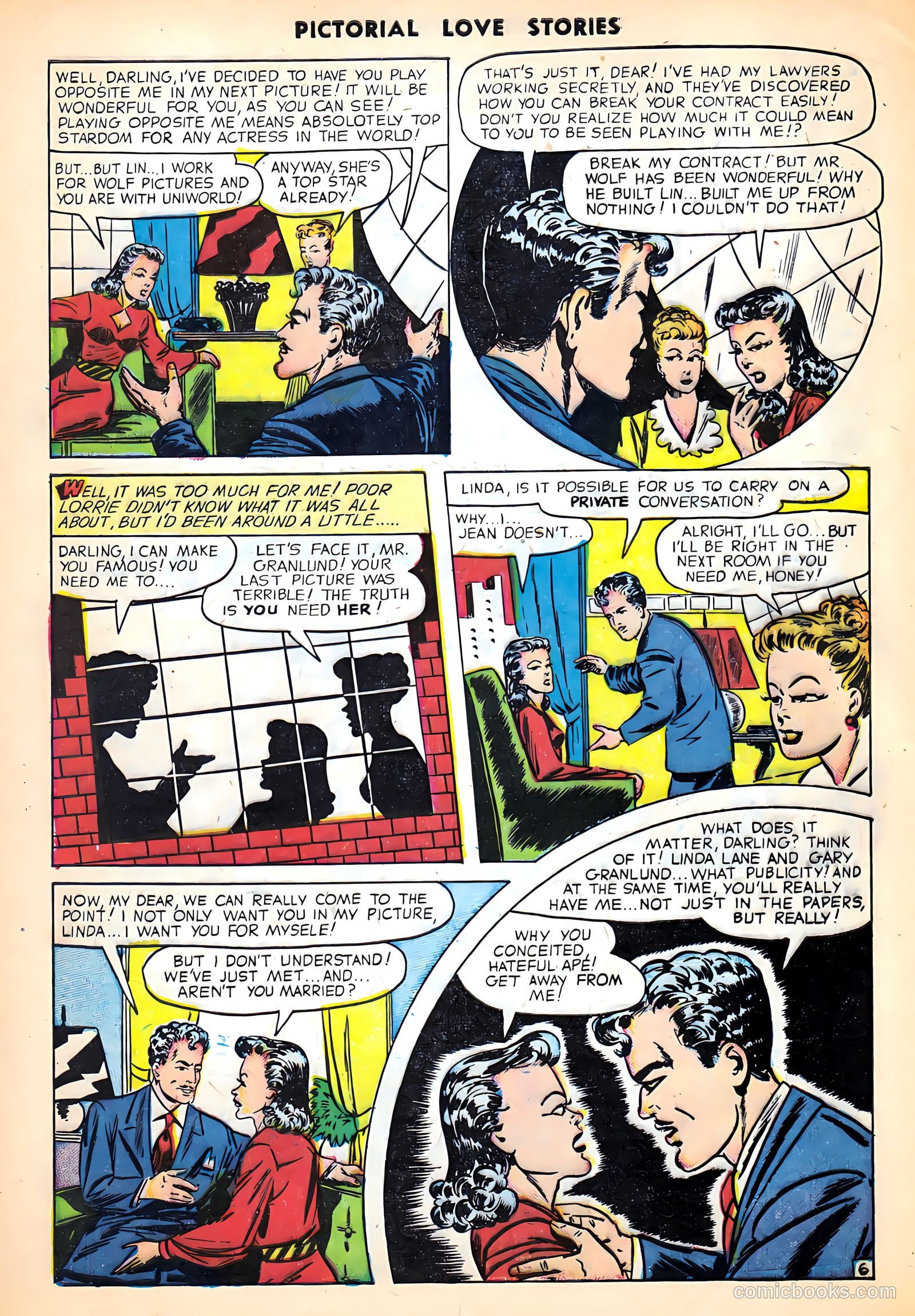 Pictorial Love Stories #23 (1950) — page 8 of 36