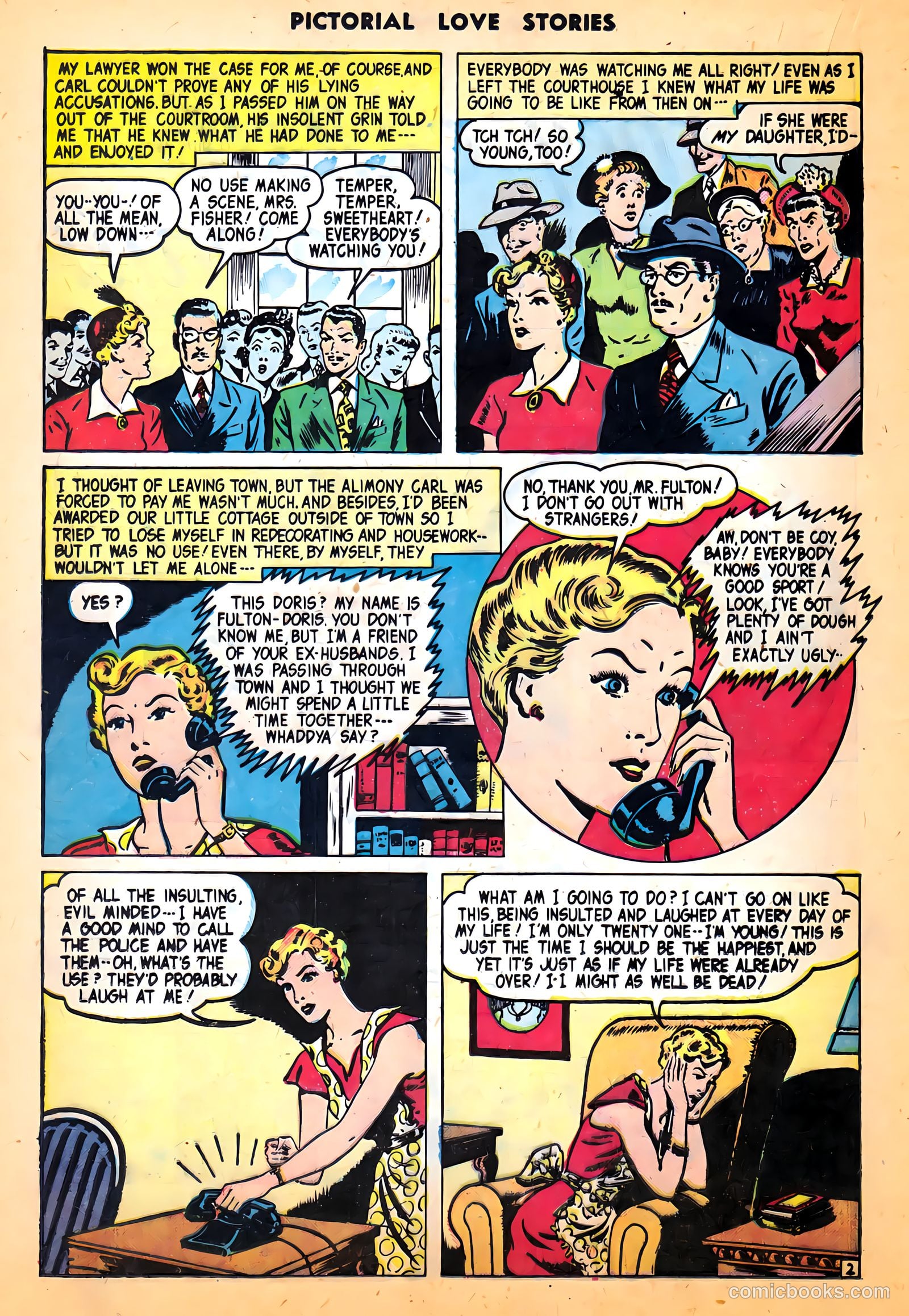 Pictorial Love Stories #24 (1950) — page 20 of 37