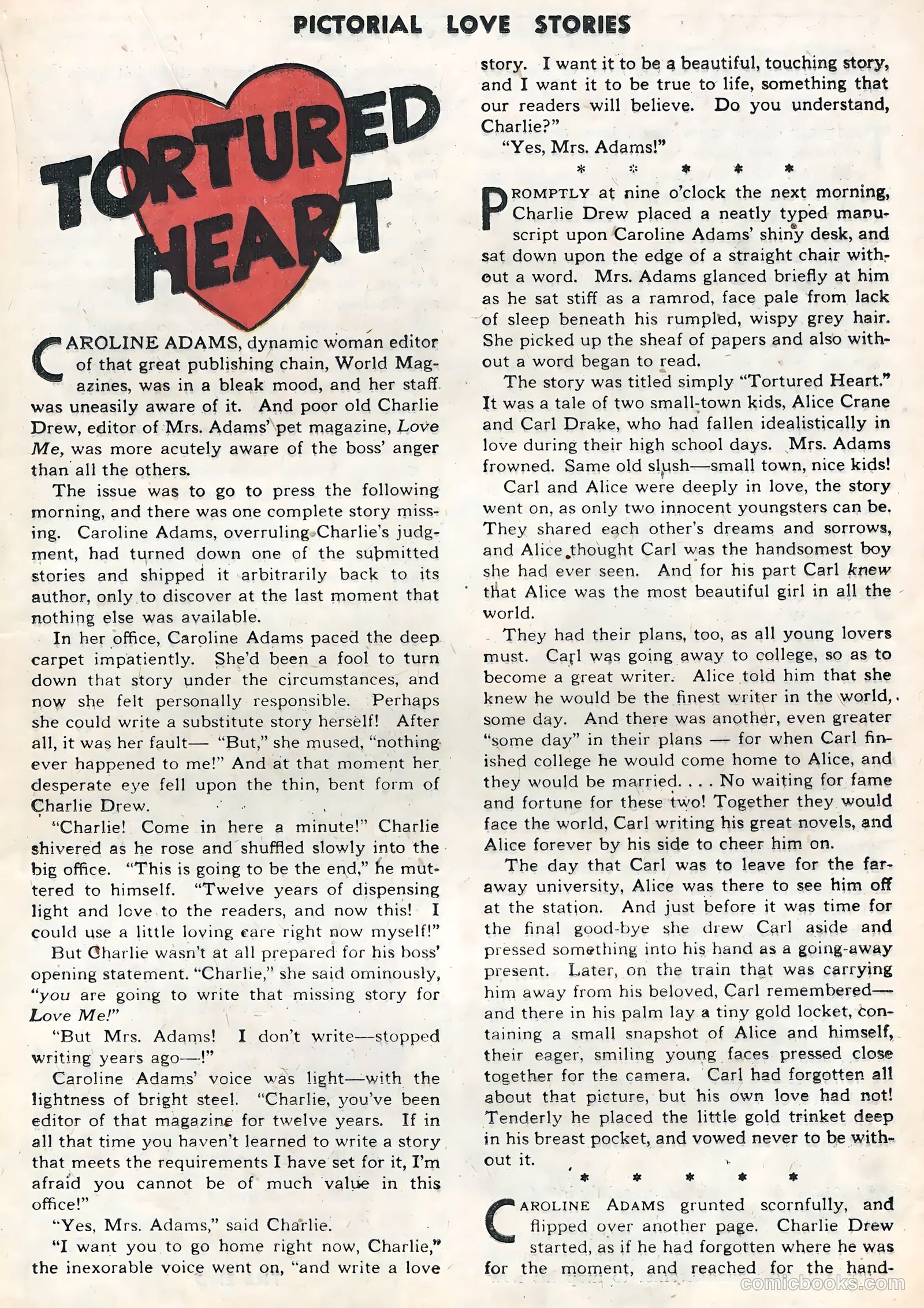 Pictorial Love Stories #25 (1950) — page 17 of 36