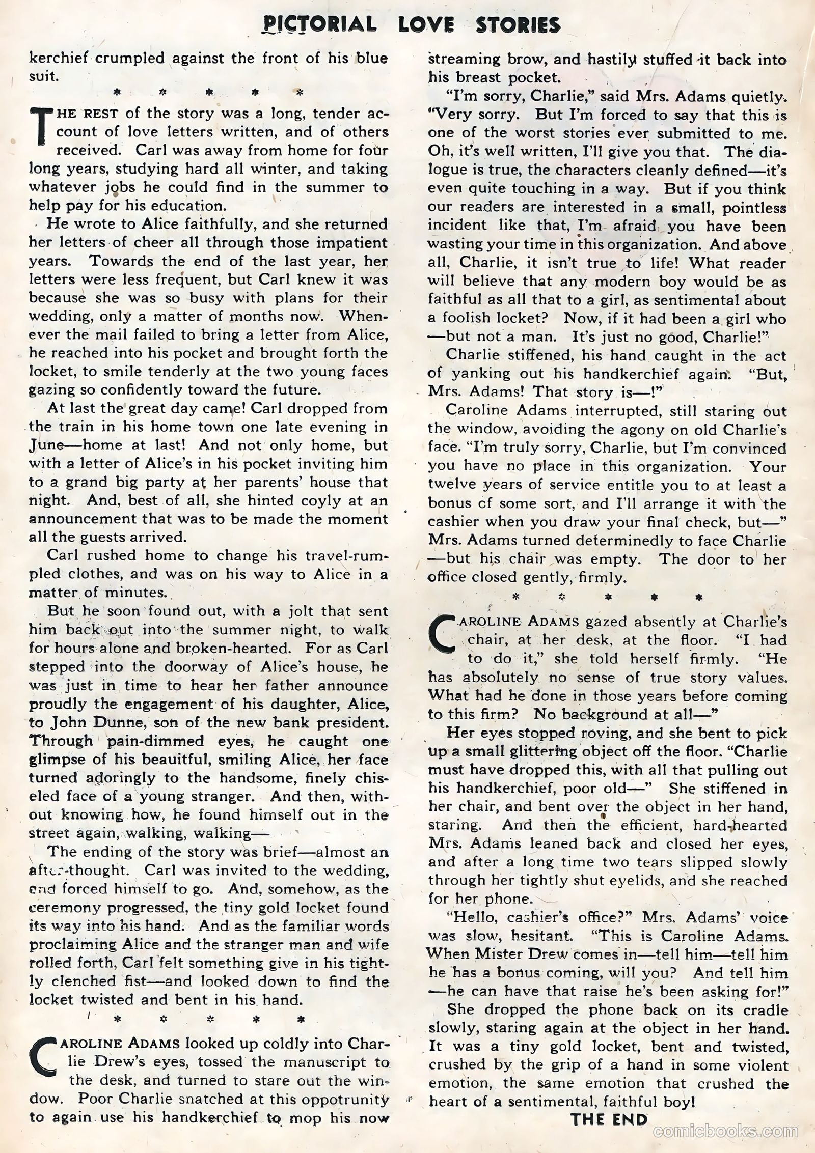 Pictorial Love Stories #25 (1950) — page 18 of 36