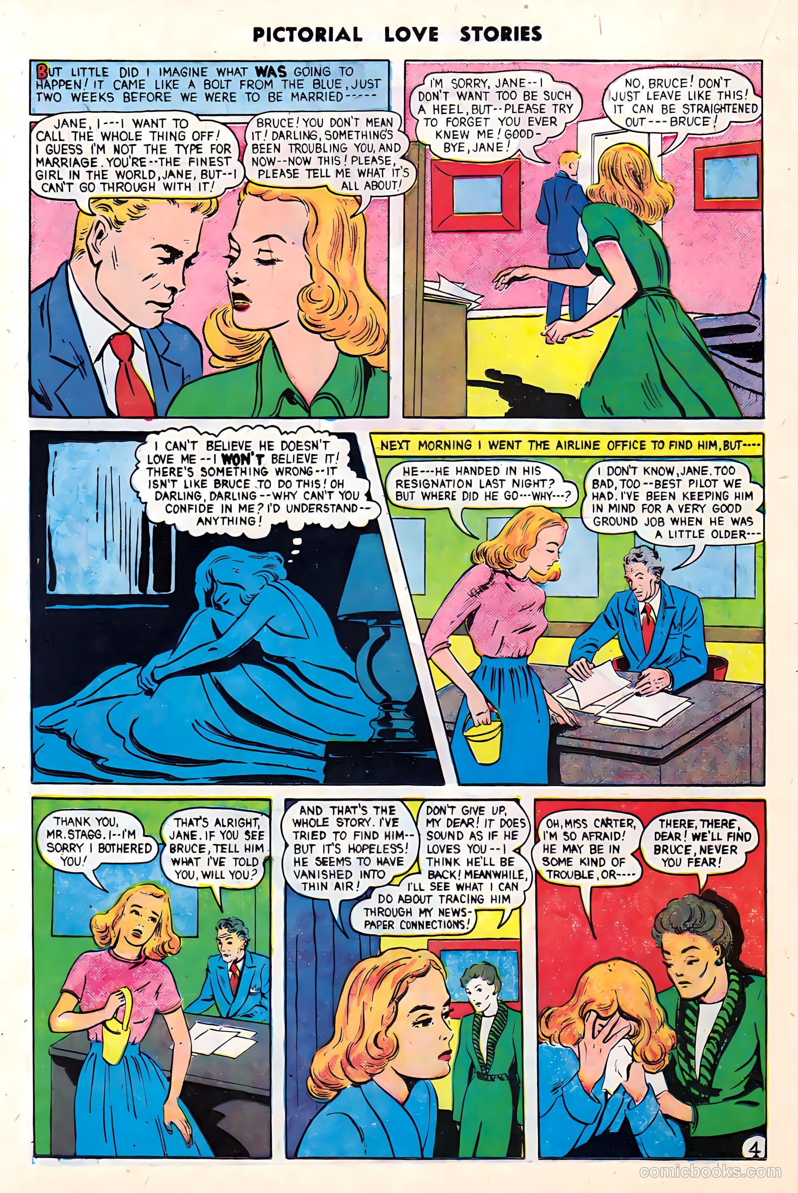 Pictorial Love Stories #26 (1950) — page 22 of 37