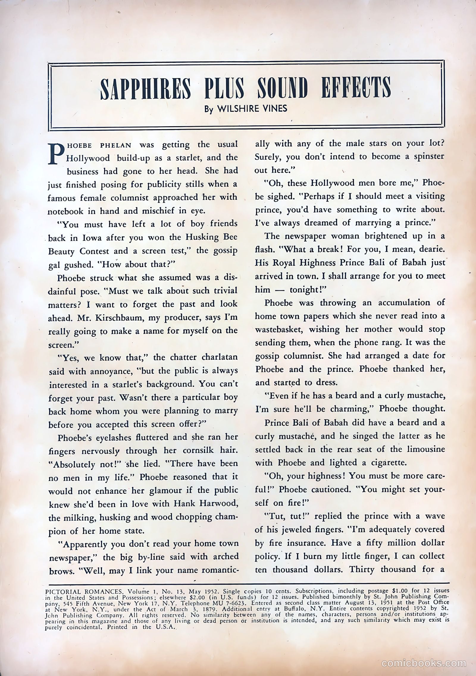 Pictorial Romances #13 (1952) — page 2 of 36