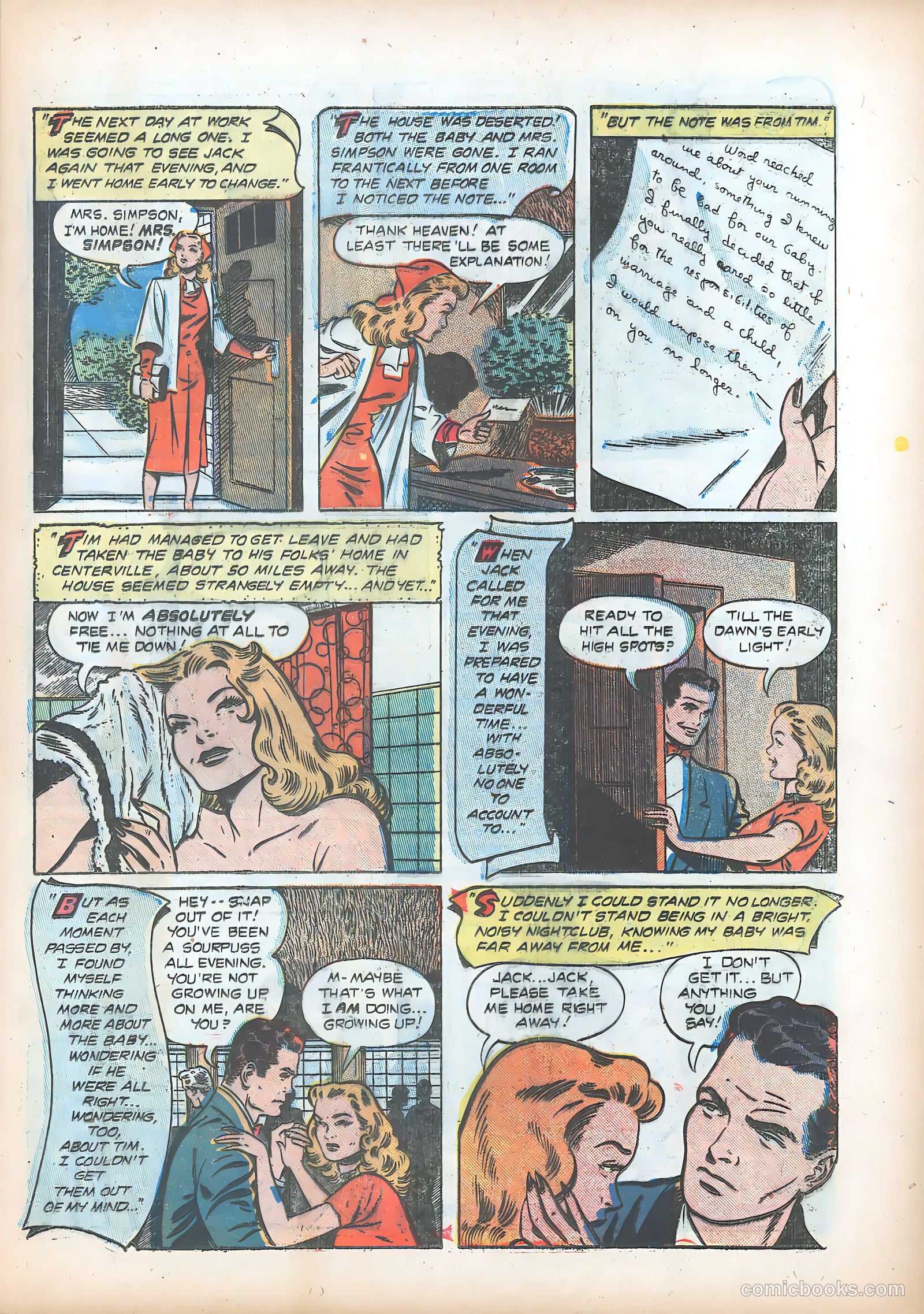 Pictorial Romances #13 (1952) — page 9 of 36