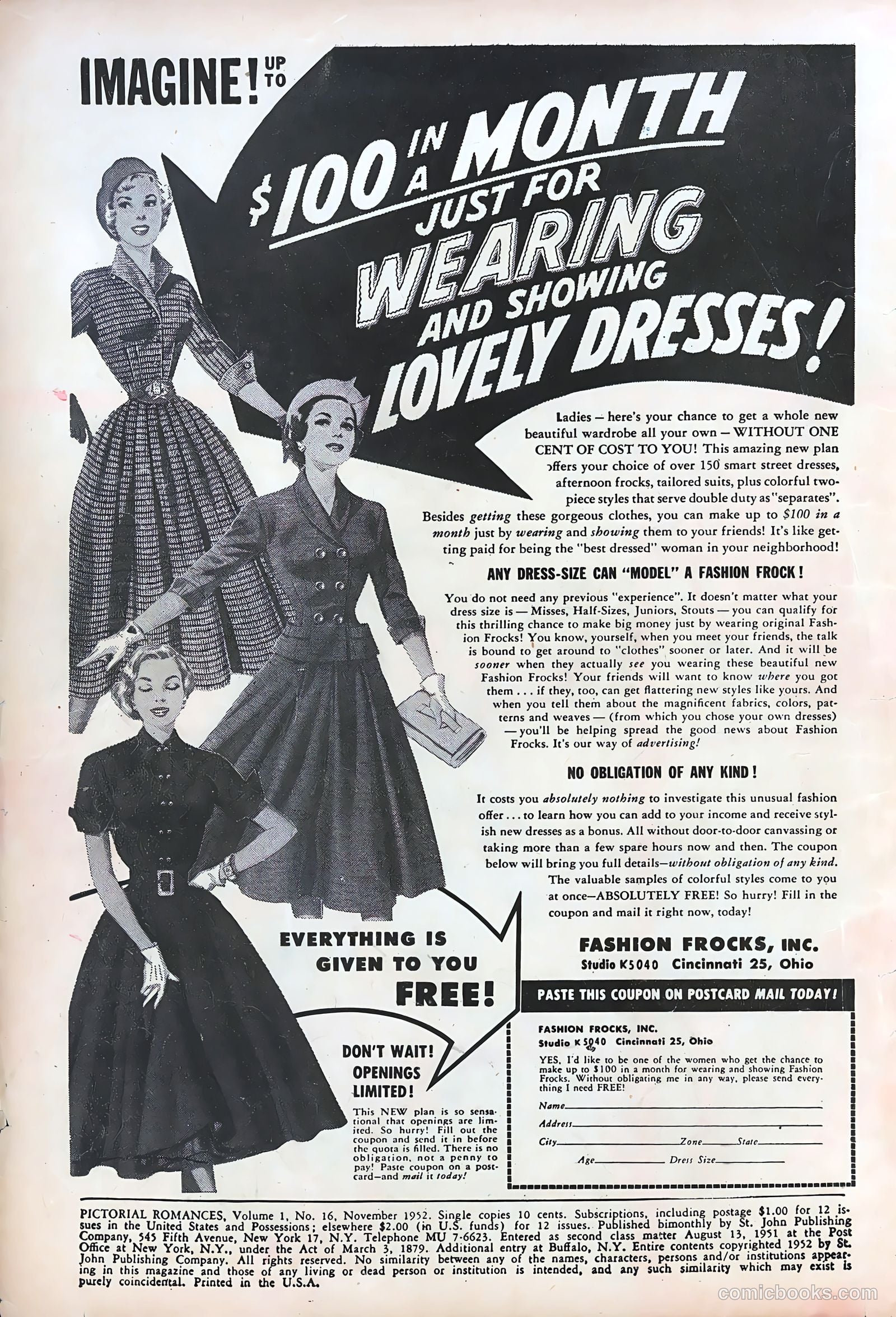 Pictorial Romances #16 (1952) — page 2 of 36