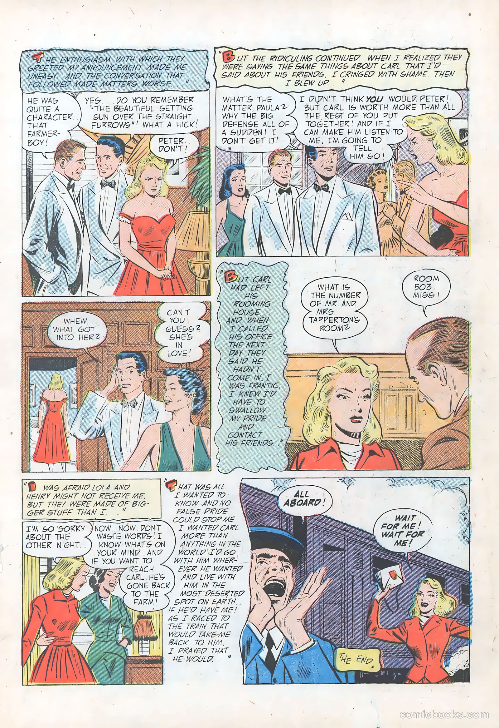 Pictorial Romances #16 (1952) — page 19 of 36
