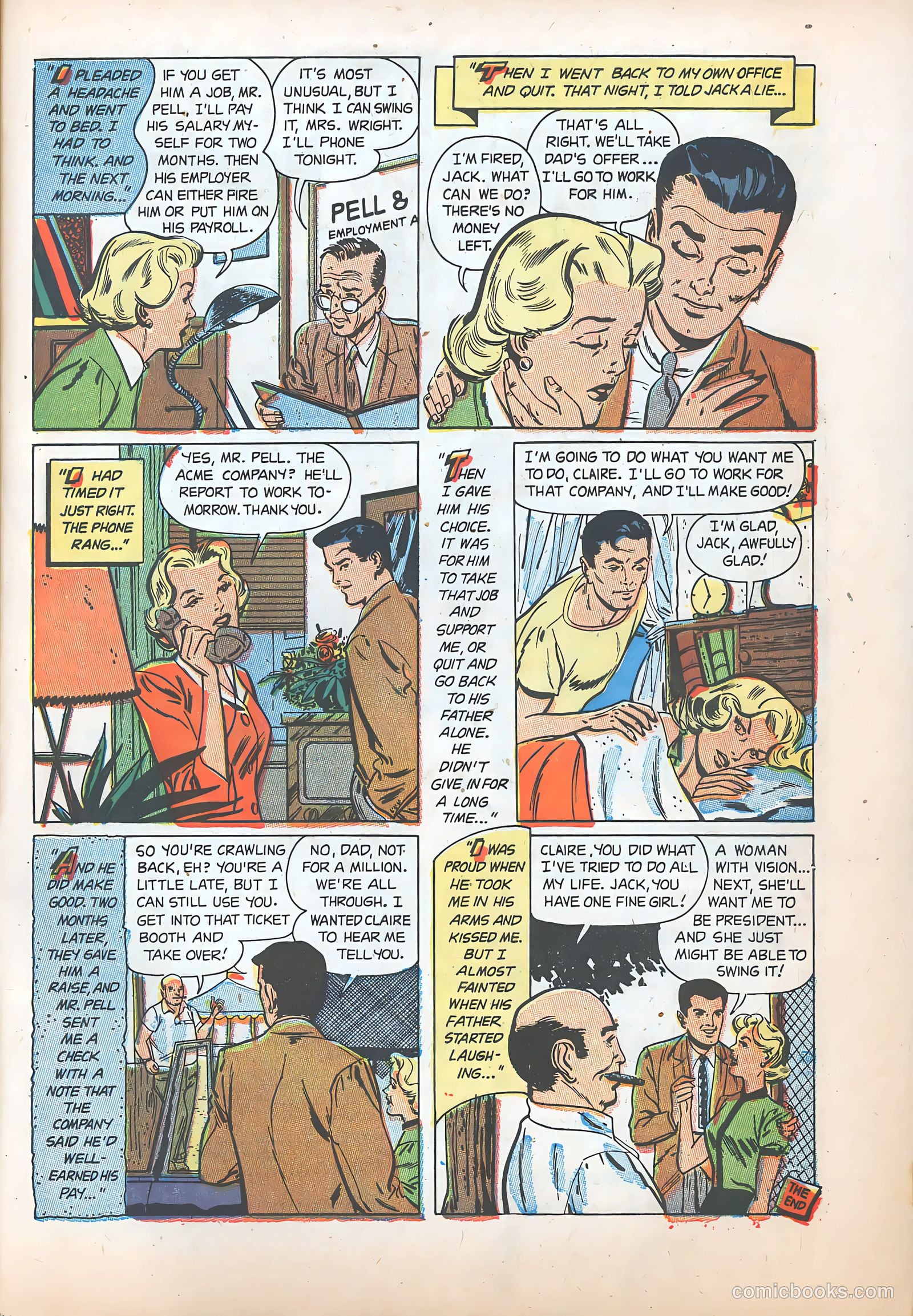 Pictorial Romances #22 (1953) — page 33 of 36