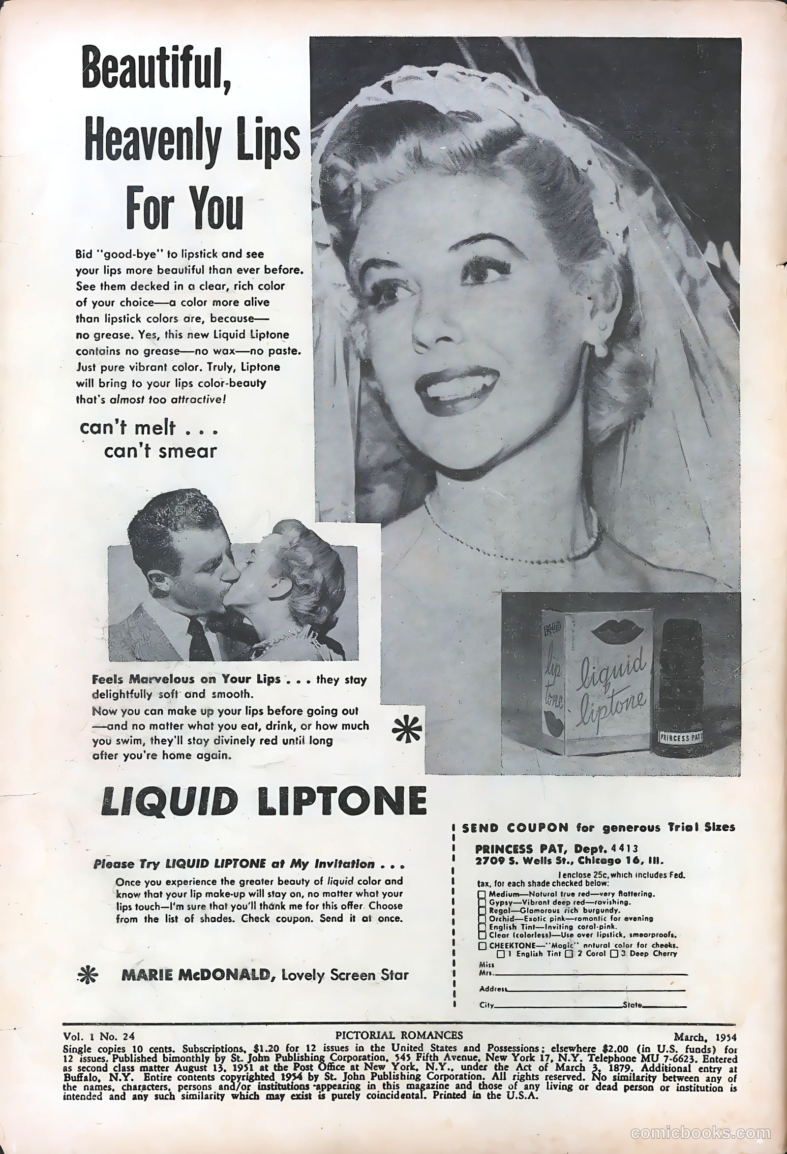 Pictorial Romances #24 (1954) — page 2 of 36