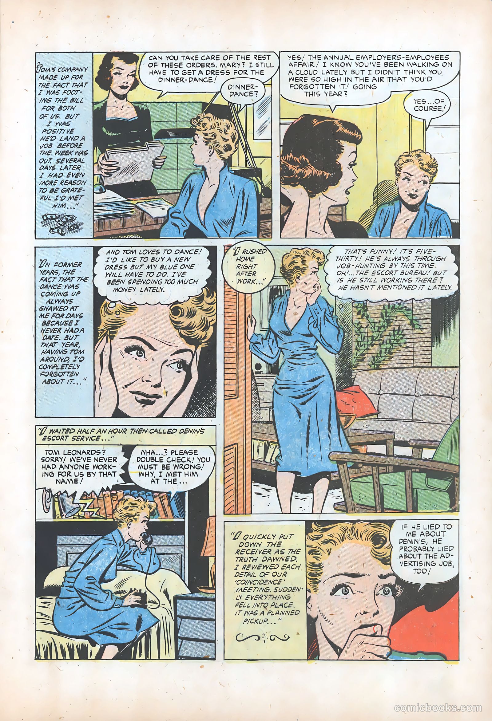 Pictorial Romances #24 (1954) — page 7 of 36