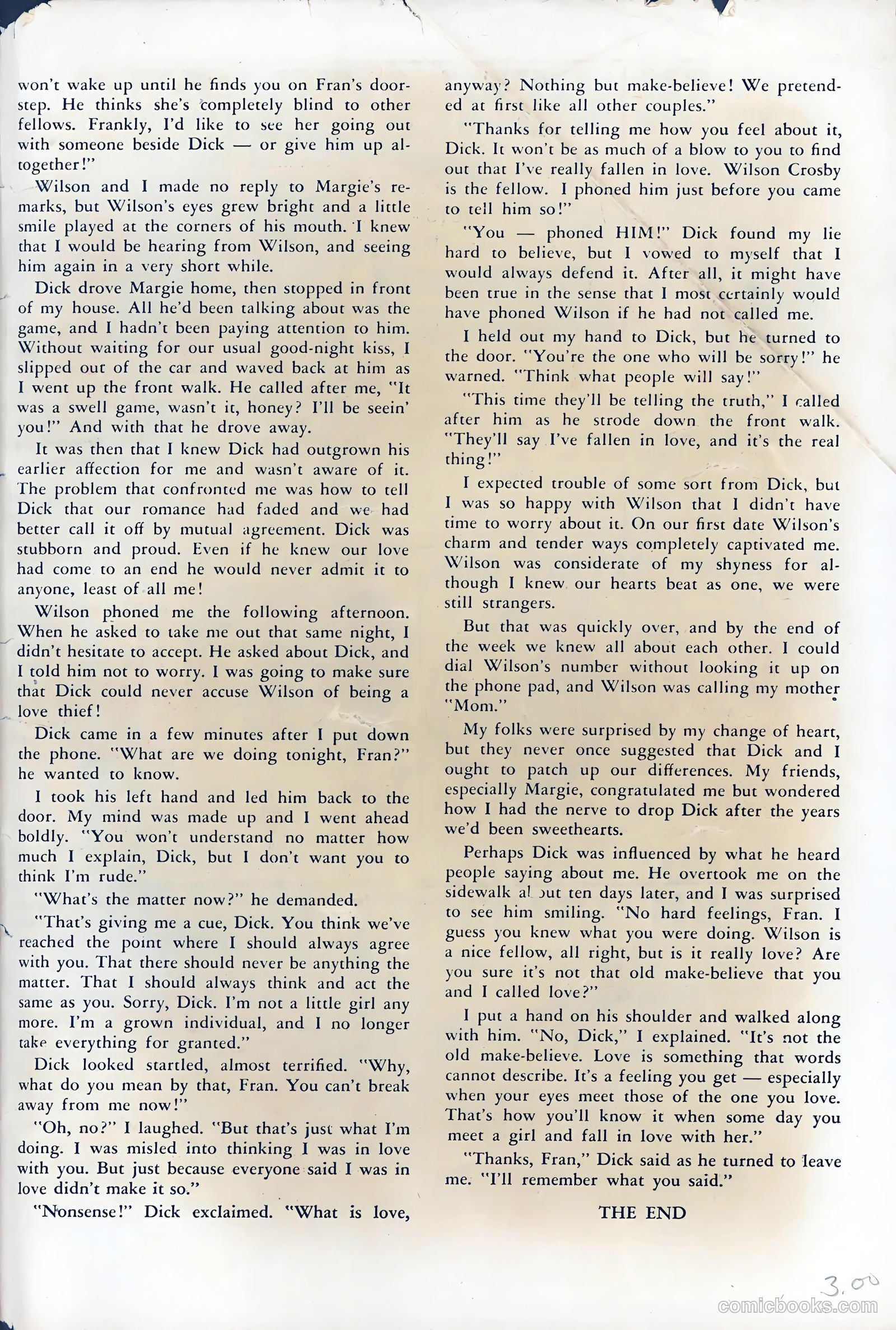 Pictorial Romances #5 (1951) — page 35 of 36