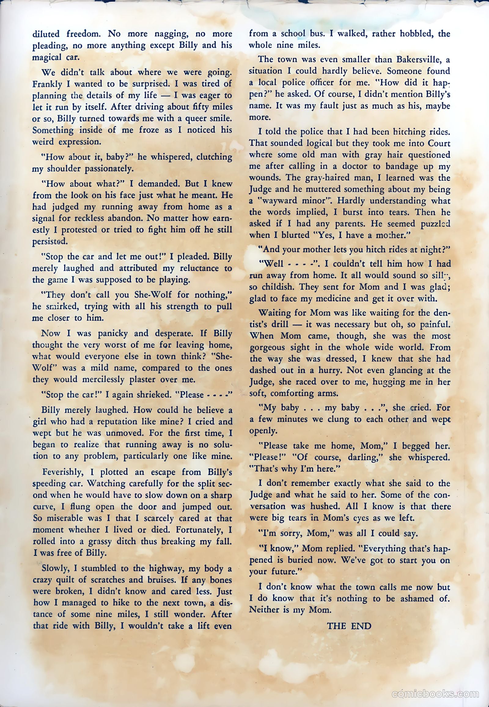 Pictorial Romances #7 (1951) — page 36 of 37