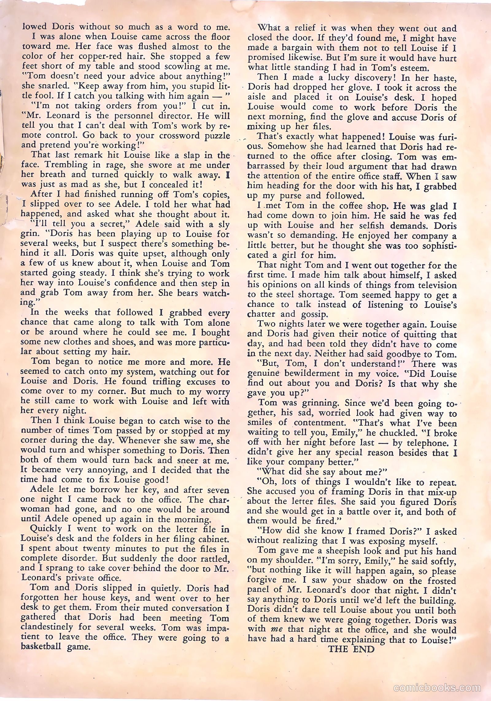 Pictorial Romances #9 (1951) — page 35 of 36