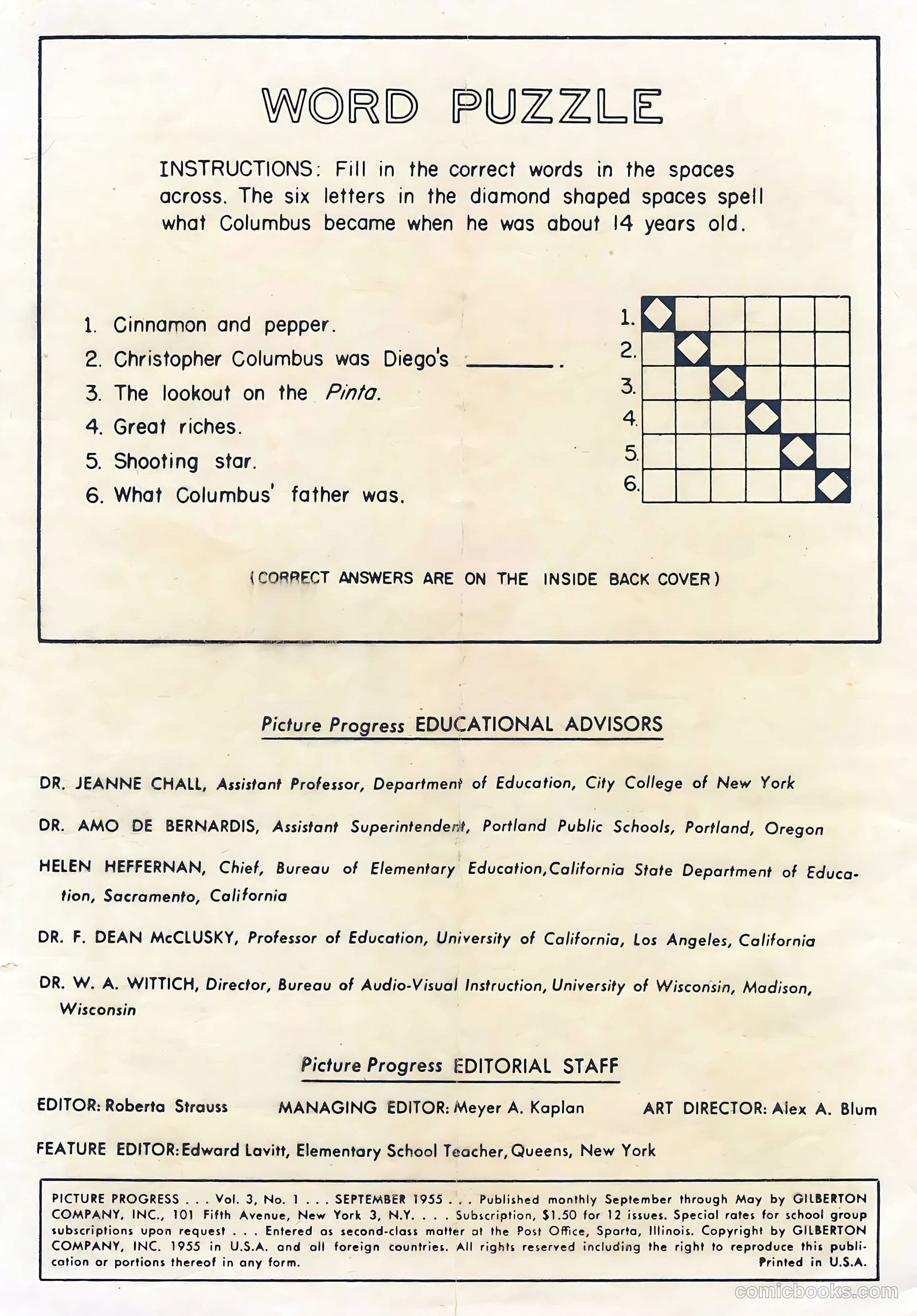 Picture Progress #1 (1955) — page 2 of 36