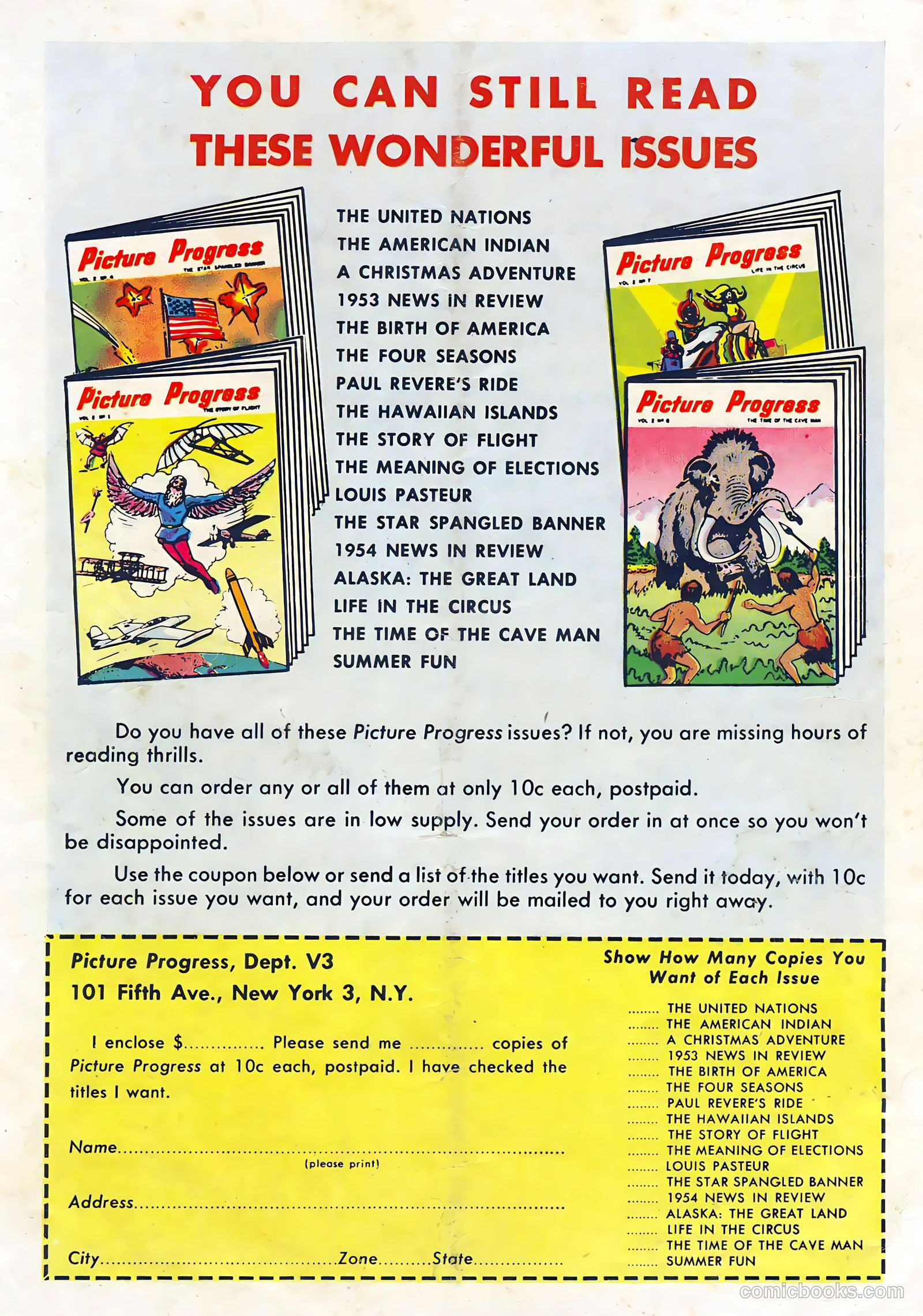 Picture Progress #1 (1955) — page 36 of 36