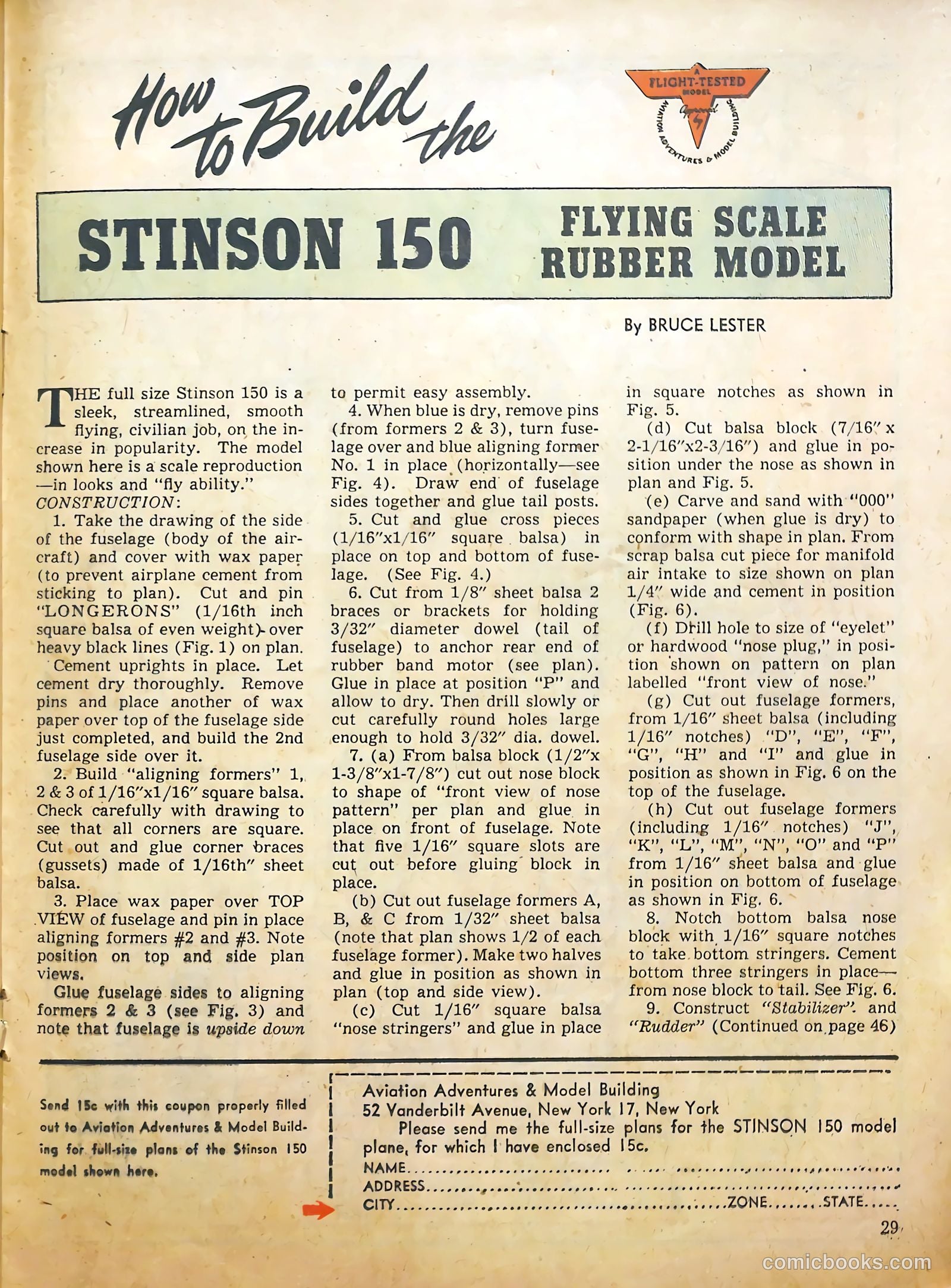 Aviation Adventures and Model Building #16 (1946) — page 29 of 51