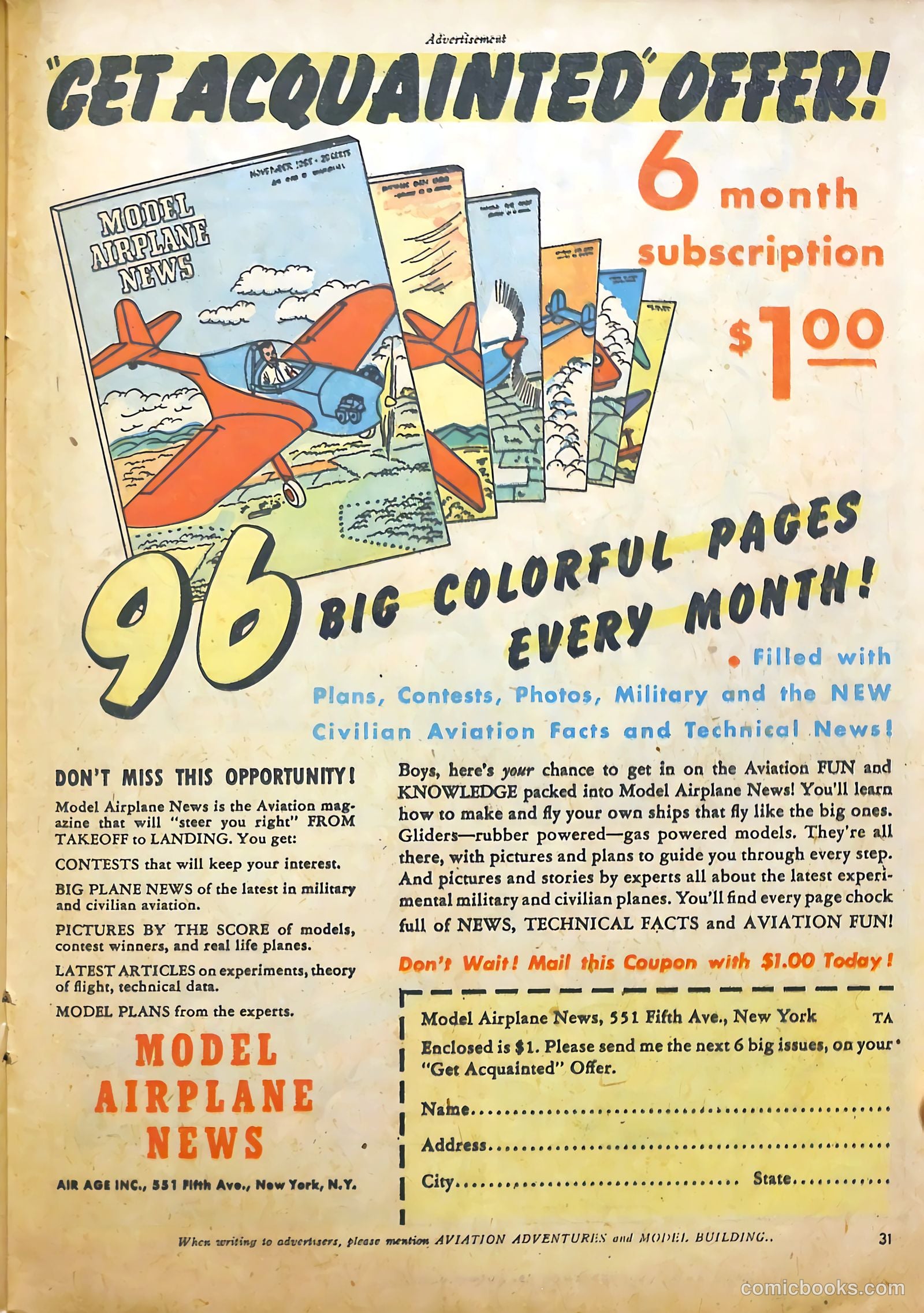 Aviation Adventures and Model Building #16 (1946) — page 31 of 51