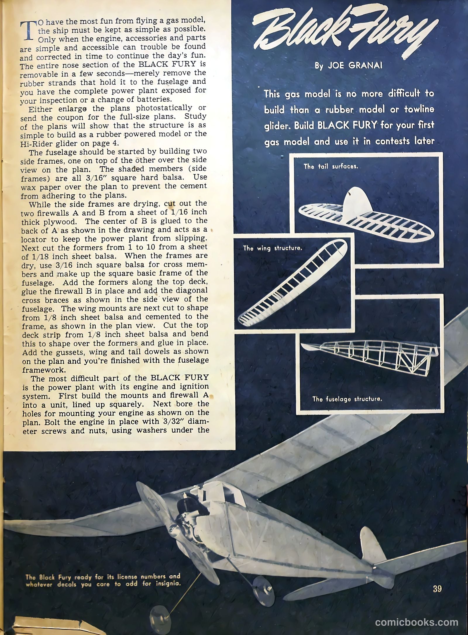 Aviation Adventures and Model Building #16 (1946) — page 39 of 51