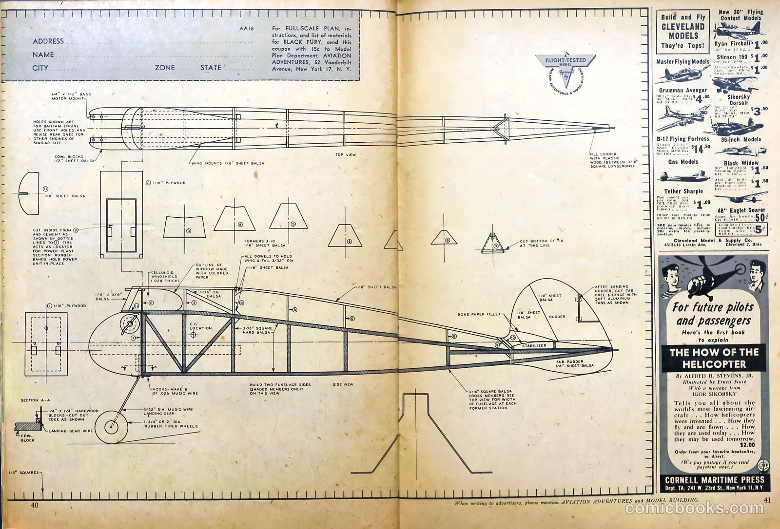 Aviation Adventures and Model Building #16 (1946) — page 40 of 51