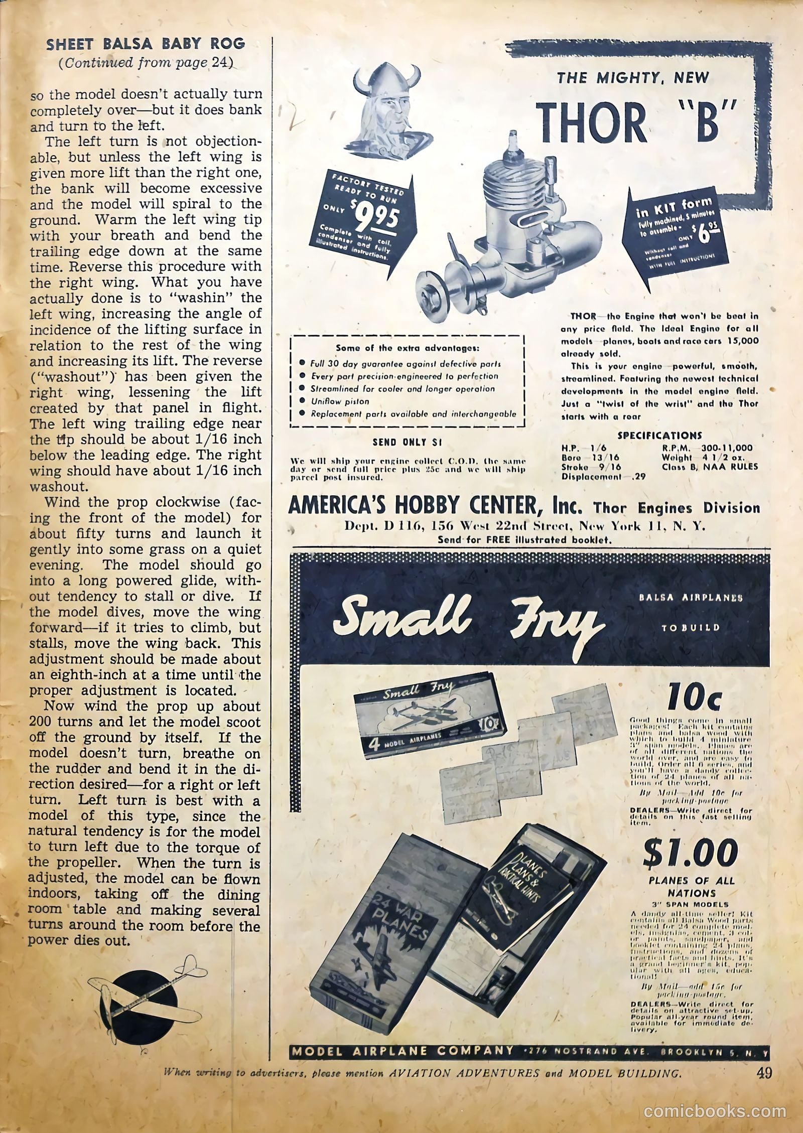 Aviation Adventures and Model Building #16 (1946) — page 48 of 51