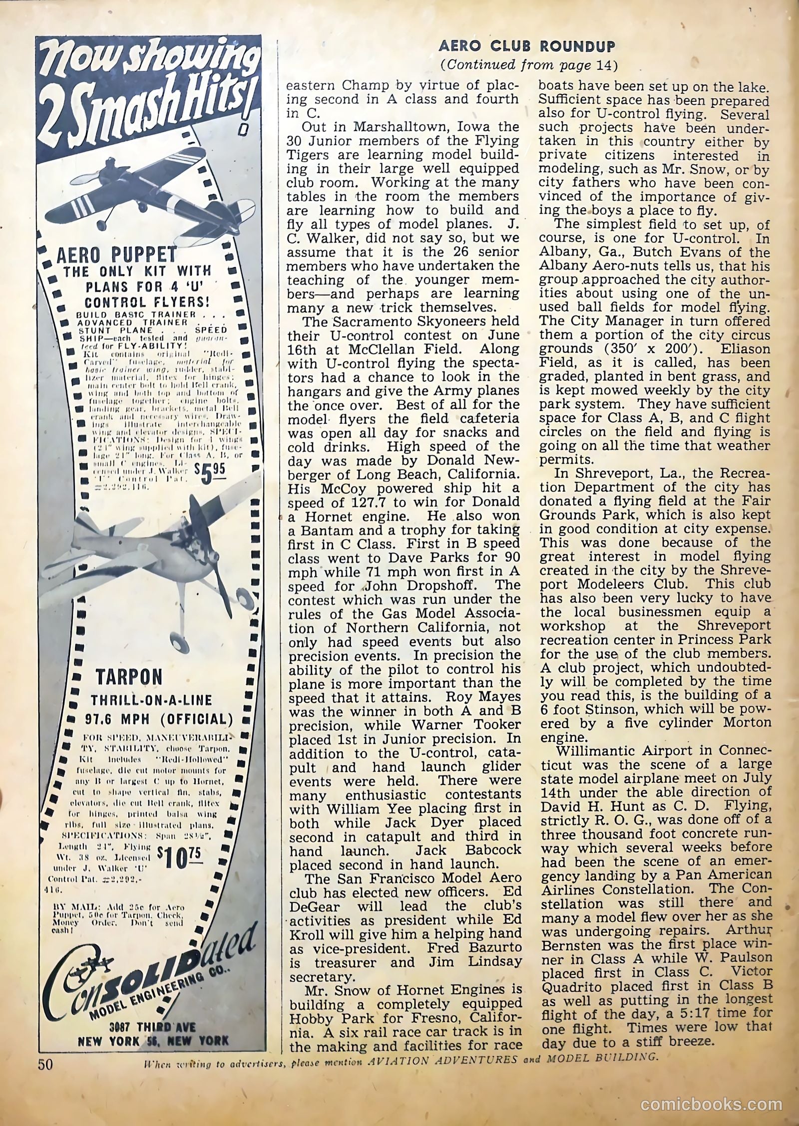 Aviation Adventures and Model Building #16 (1946) — page 49 of 51