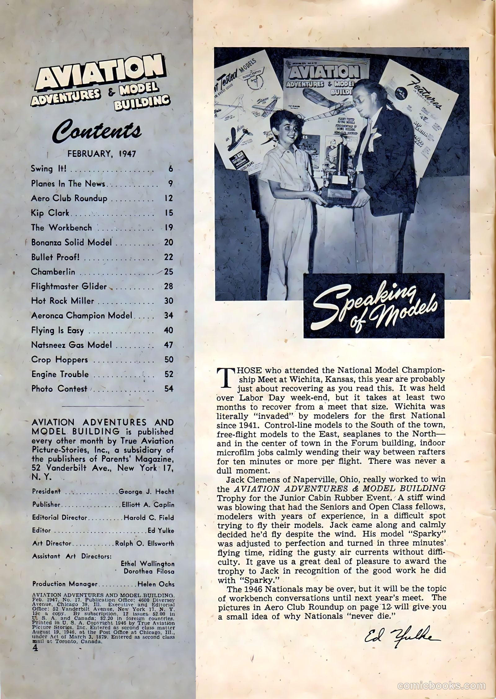 Aviation Adventures and Model Building #17 (1947) — page 4 of 60