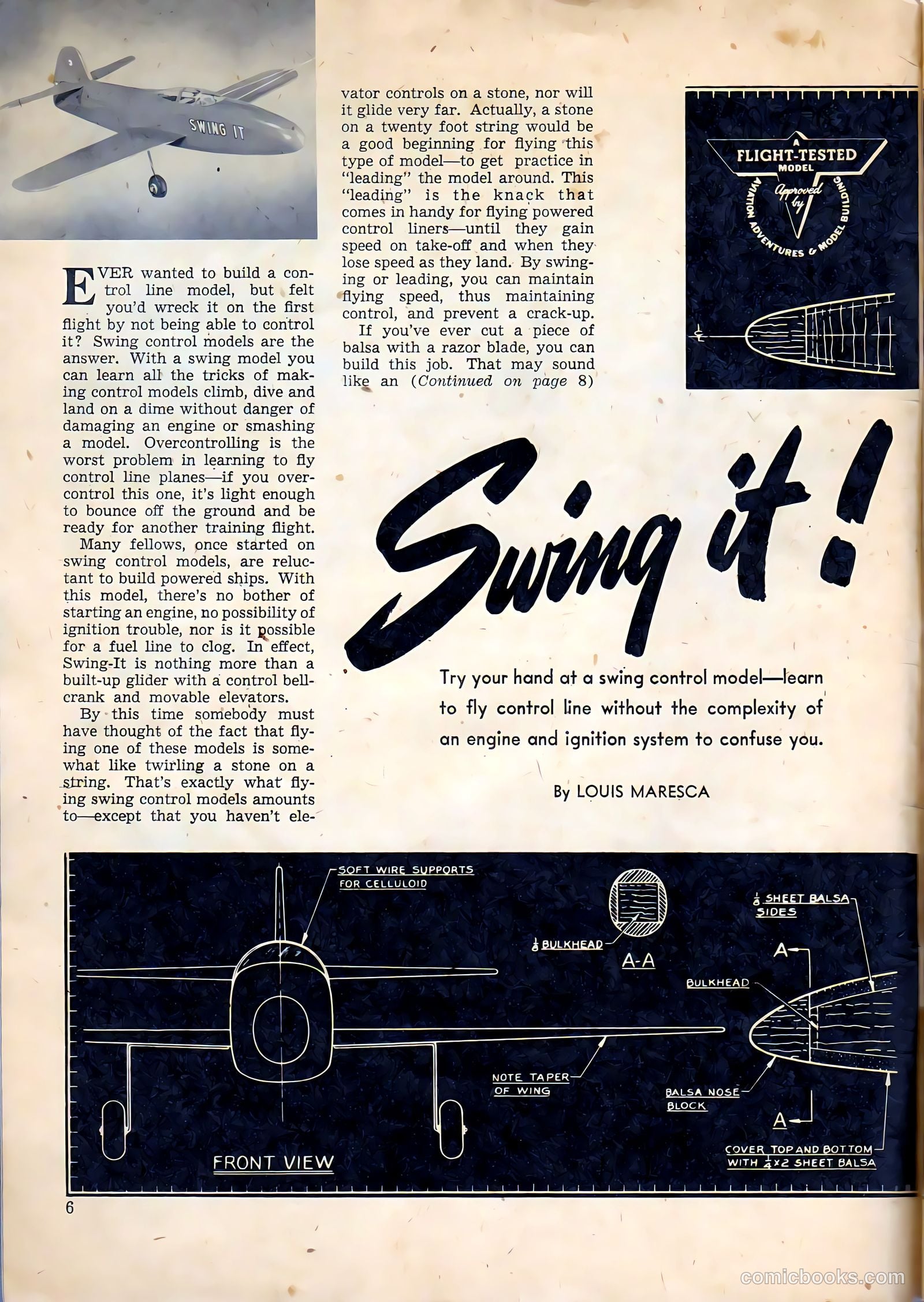 Aviation Adventures and Model Building #17 (1947) — page 6 of 60