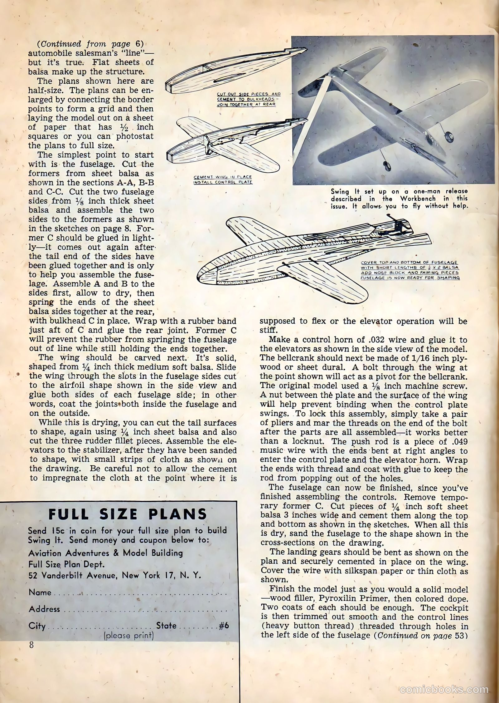 Aviation Adventures and Model Building #17 (1947) — page 8 of 60