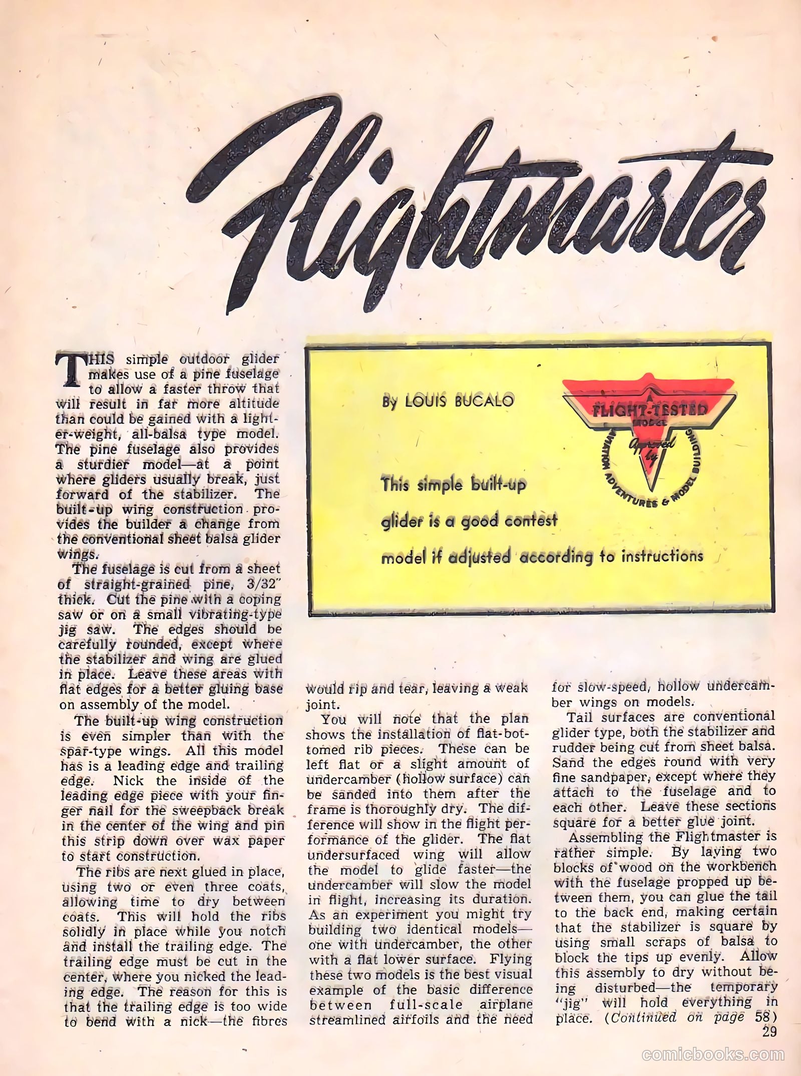 Aviation Adventures and Model Building #17 (1947) — page 29 of 60