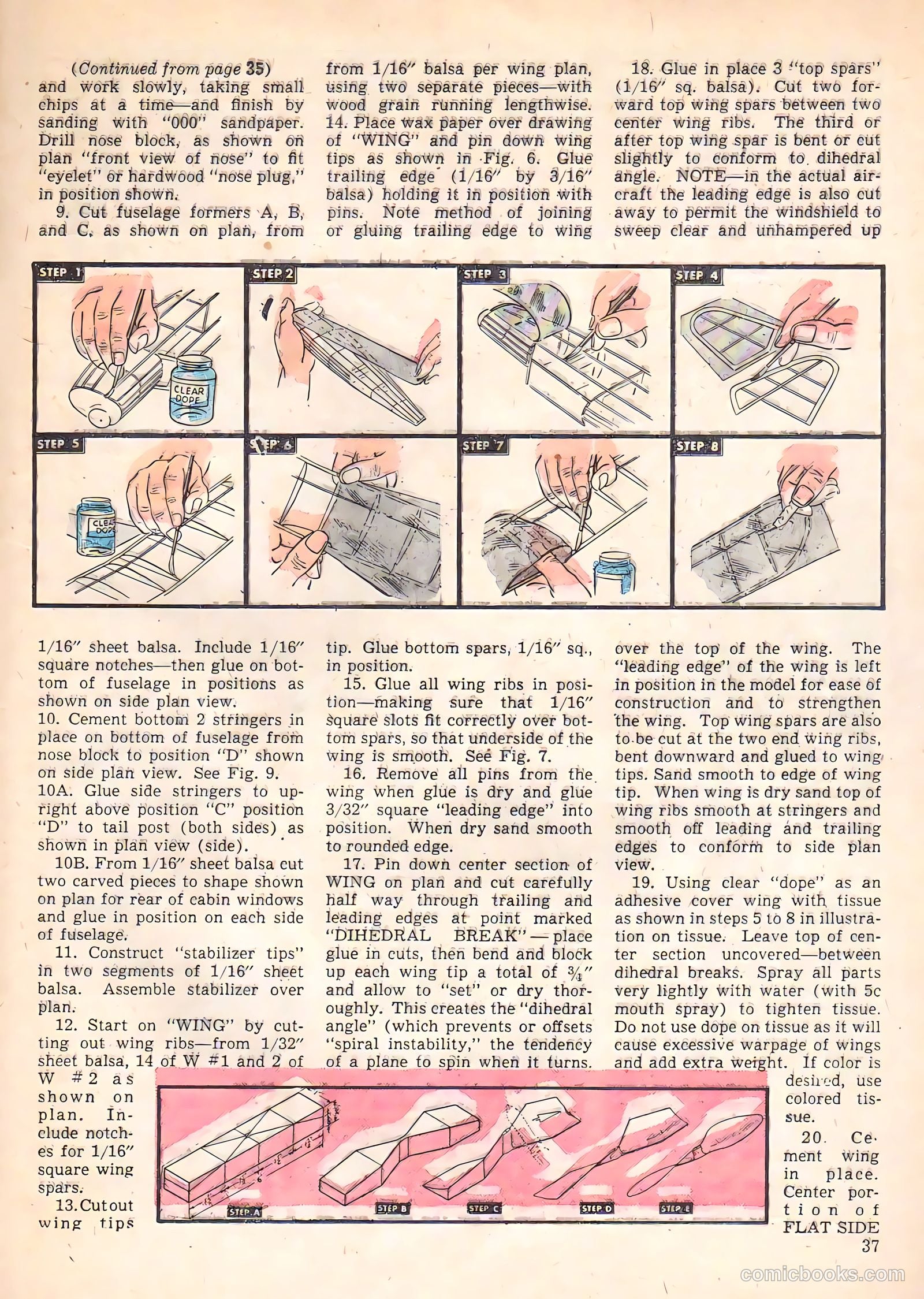 Aviation Adventures and Model Building #17 (1947) — page 37 of 60