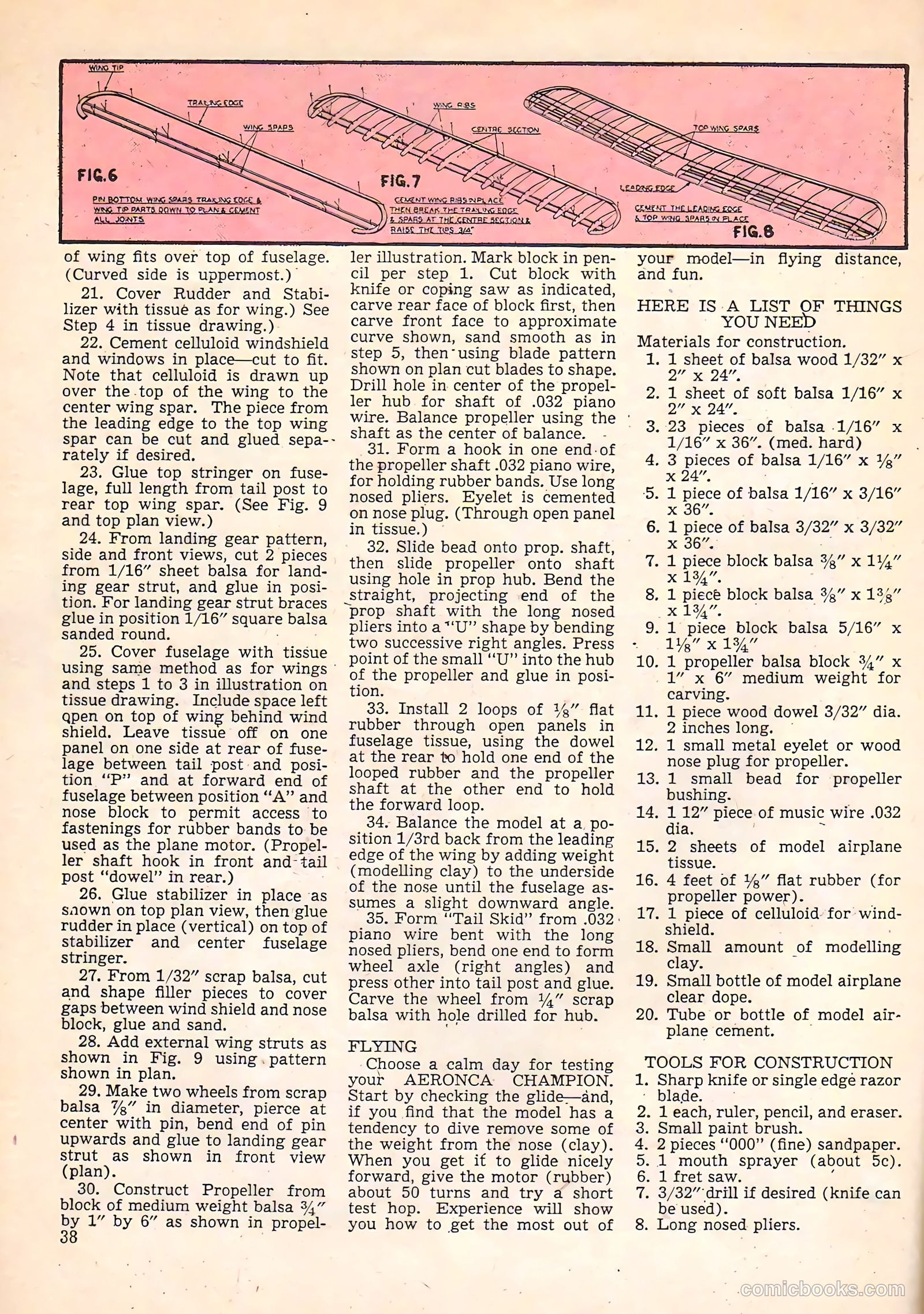 Aviation Adventures and Model Building #17 (1947) — page 38 of 60