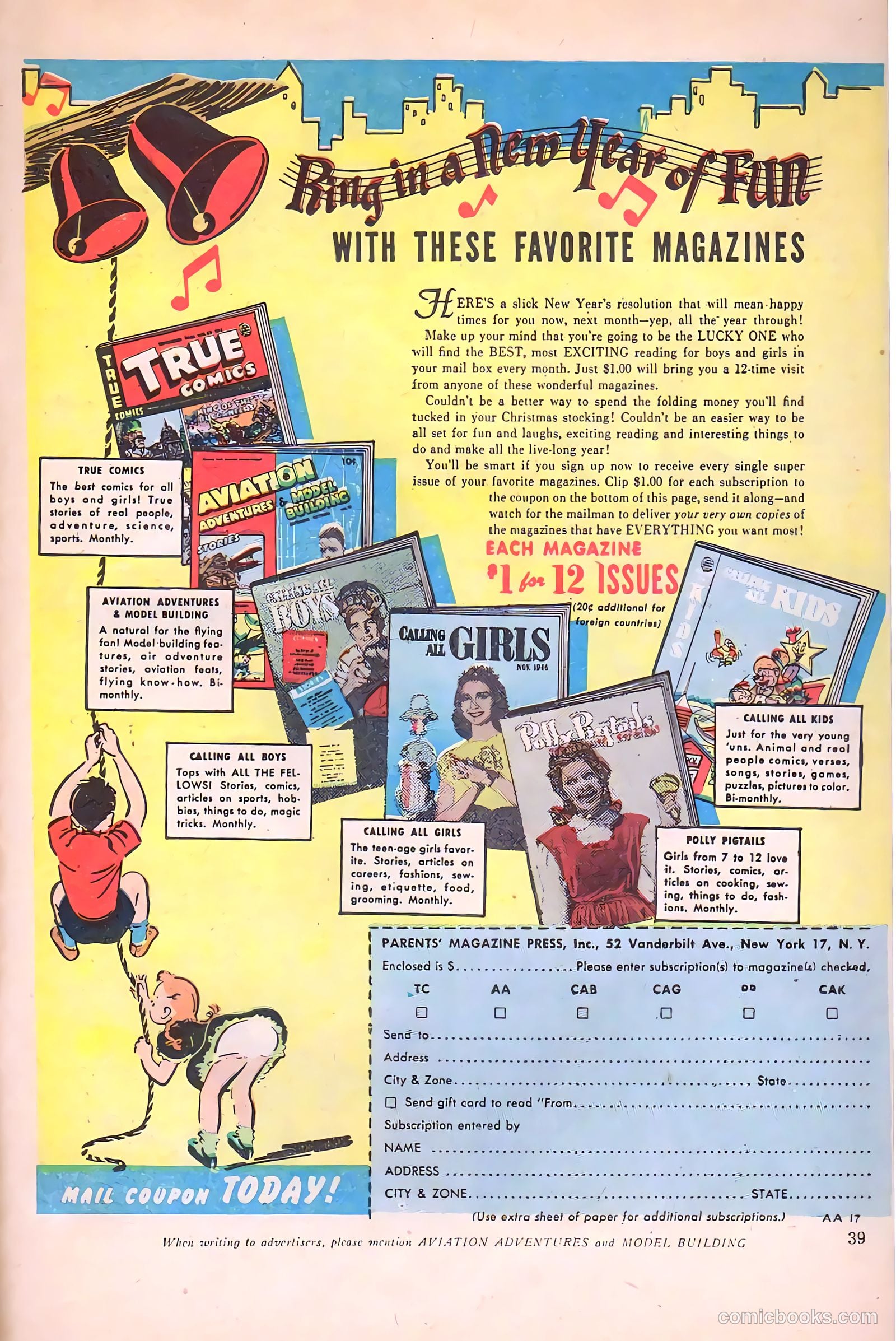 Aviation Adventures and Model Building #17 (1947) — page 39 of 60