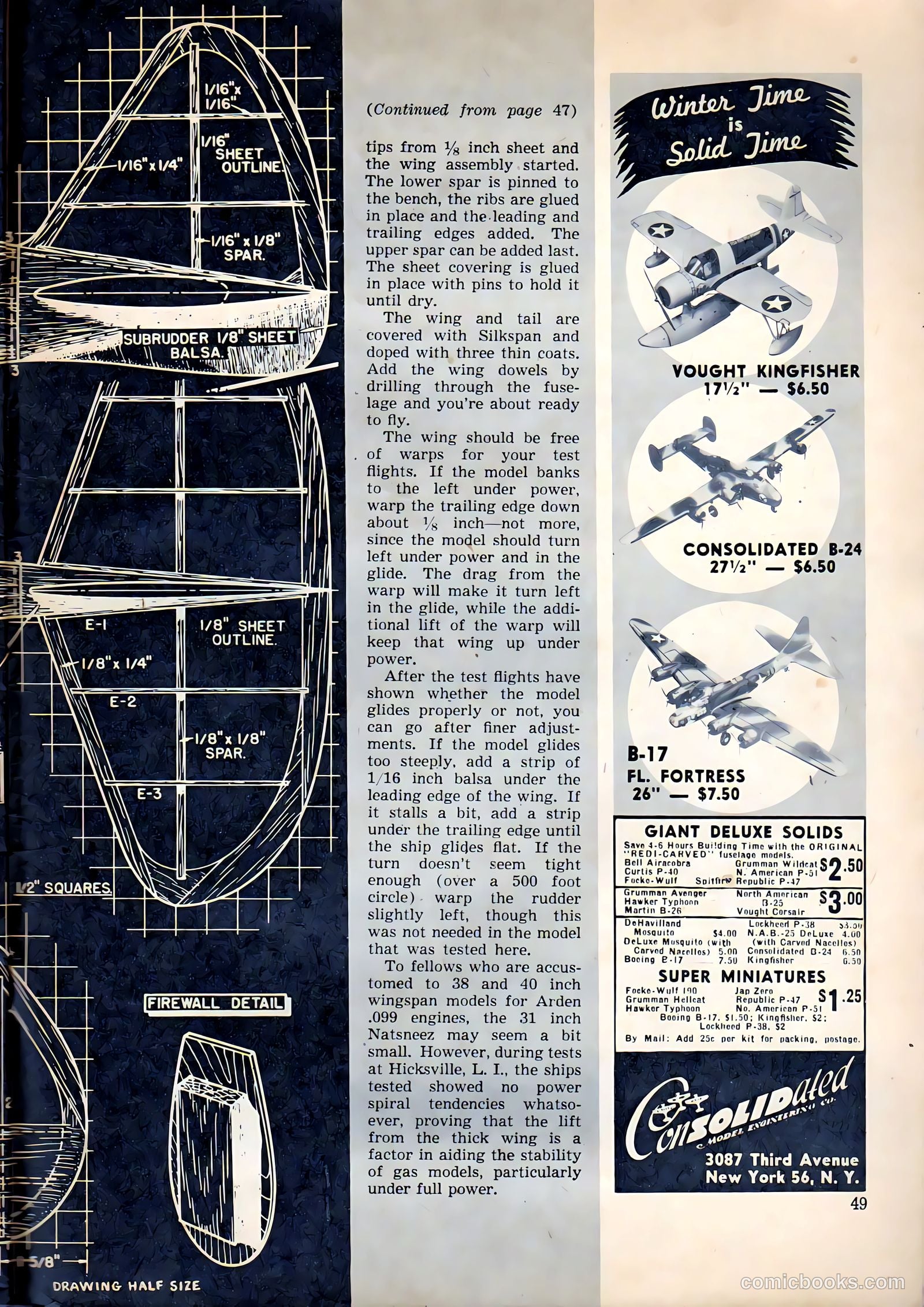 Aviation Adventures and Model Building #17 (1947) — page 49 of 60