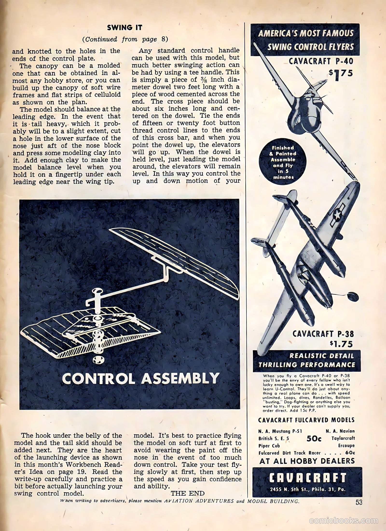 Aviation Adventures and Model Building #17 (1947) — page 53 of 60