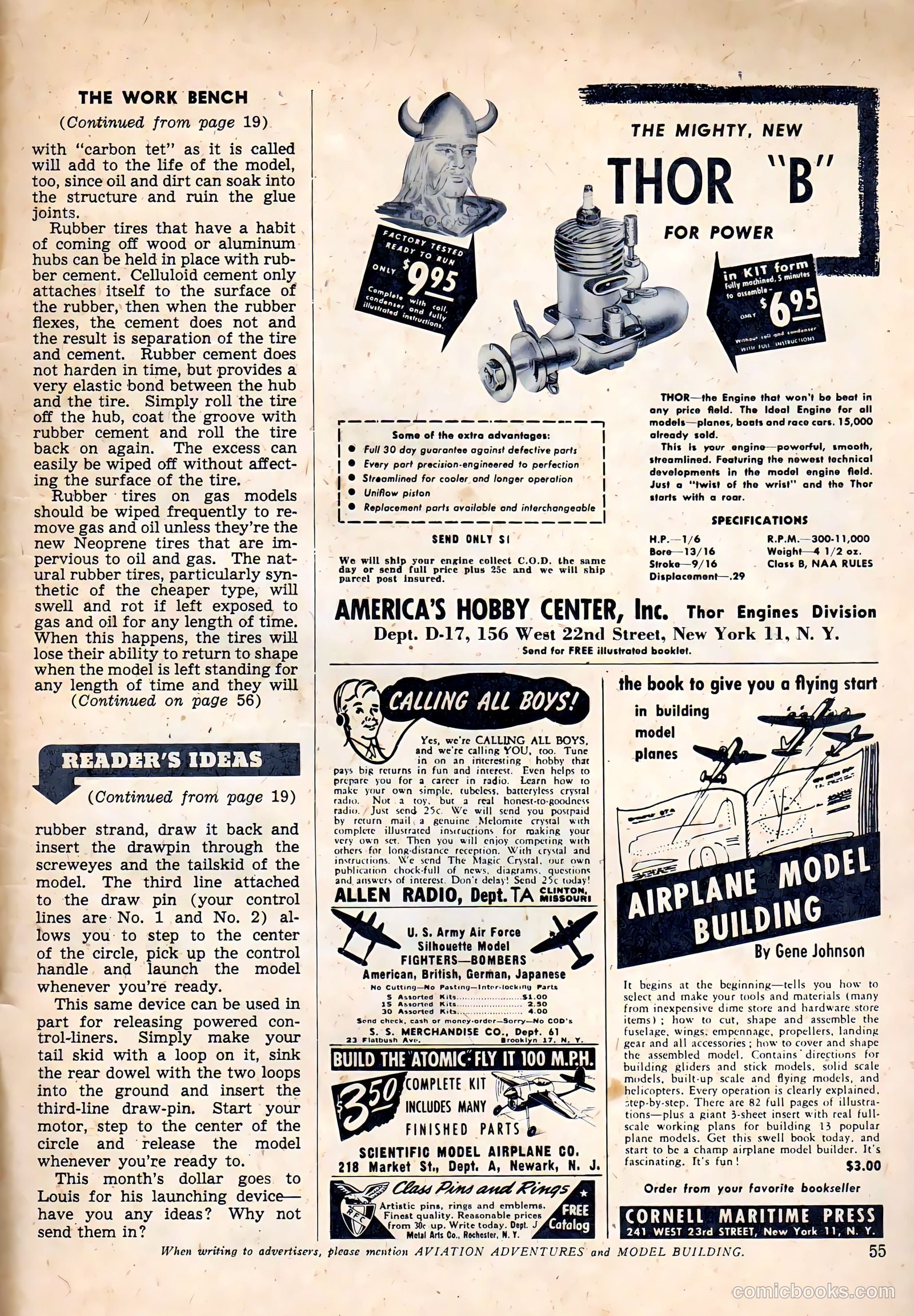 Aviation Adventures and Model Building #17 (1947) — page 55 of 60