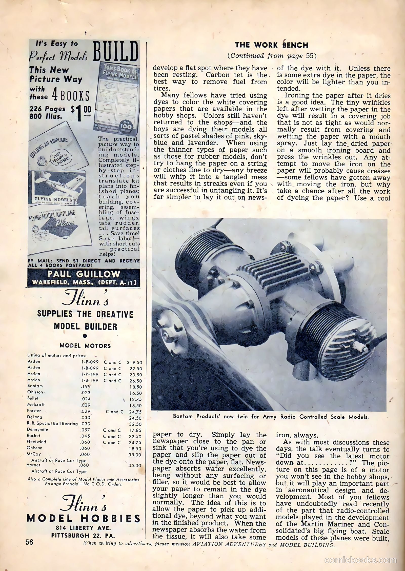 Aviation Adventures and Model Building #17 (1947) — page 56 of 60