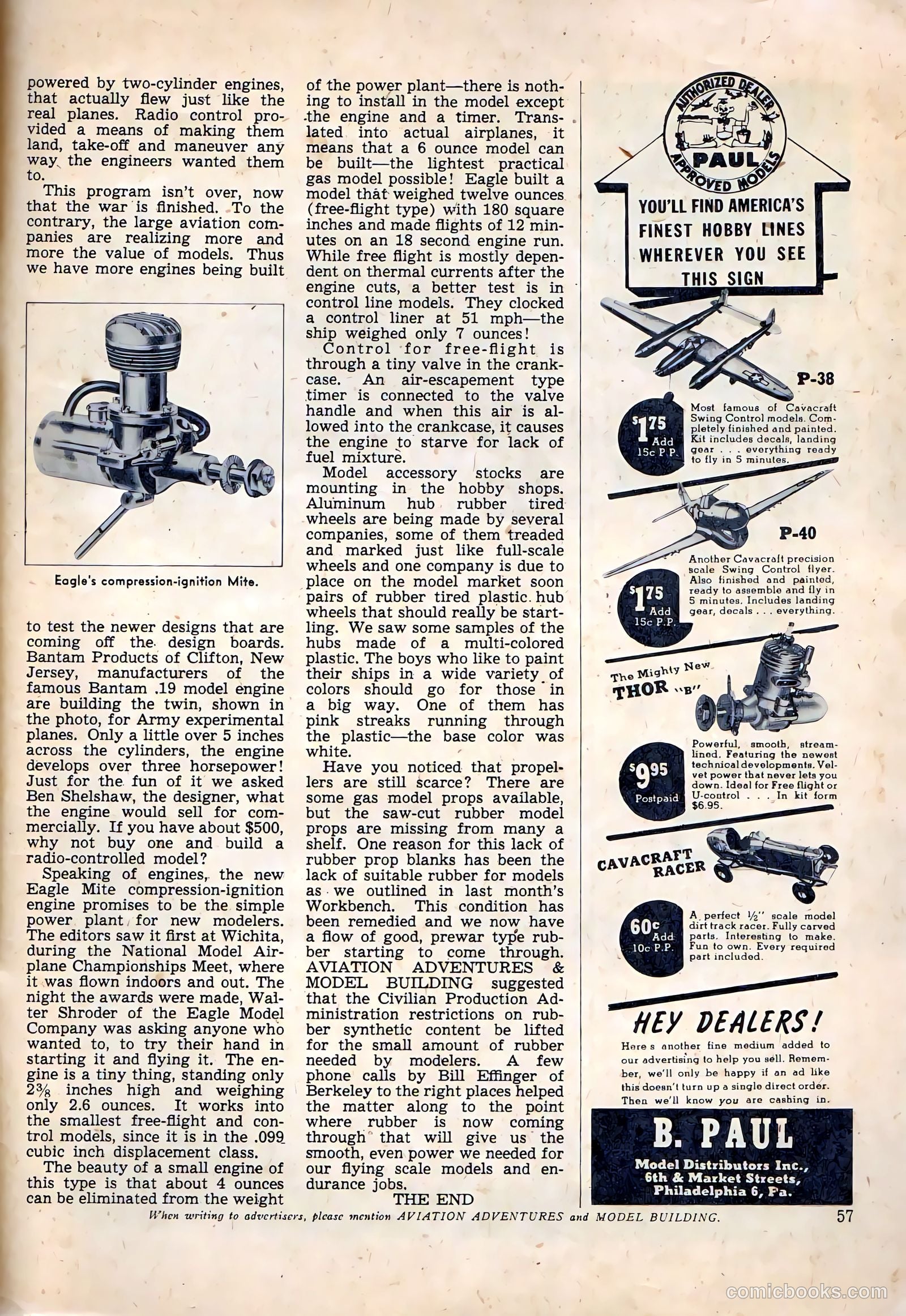 Aviation Adventures and Model Building #17 (1947) — page 57 of 60