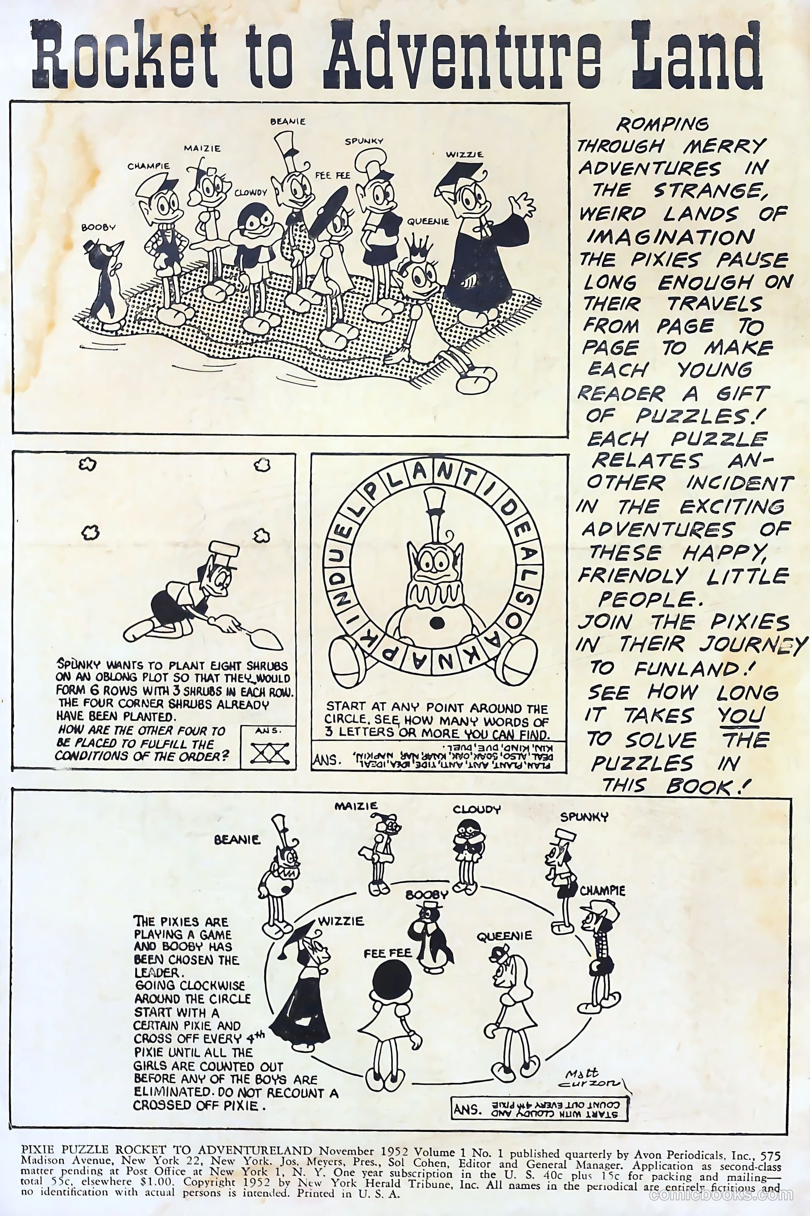 Pixie Puzzle Rocket to Adventureland #1 (1952) — page 3 of 37